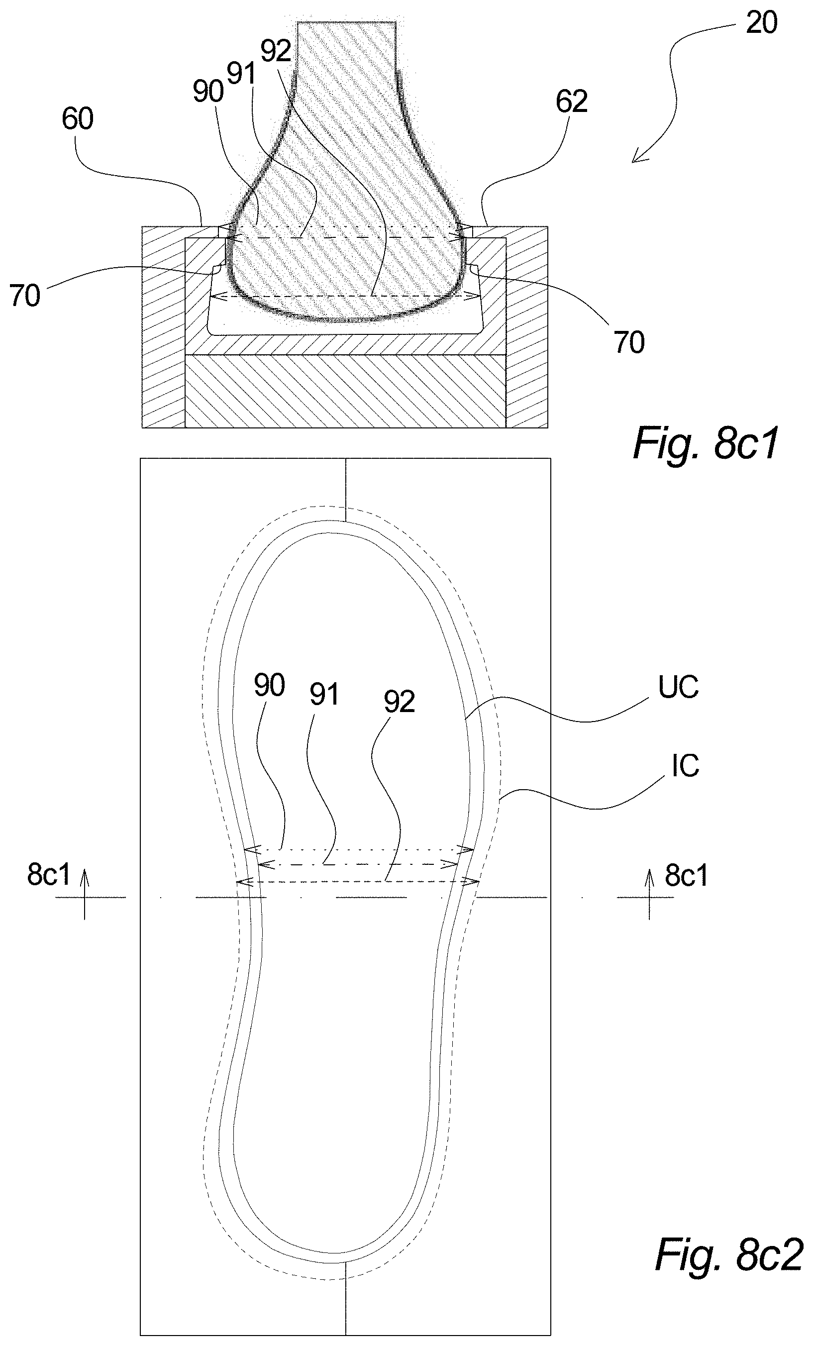 Patent US11772347 Figure 14 – Footwear moulding system for direct injection production of footwear