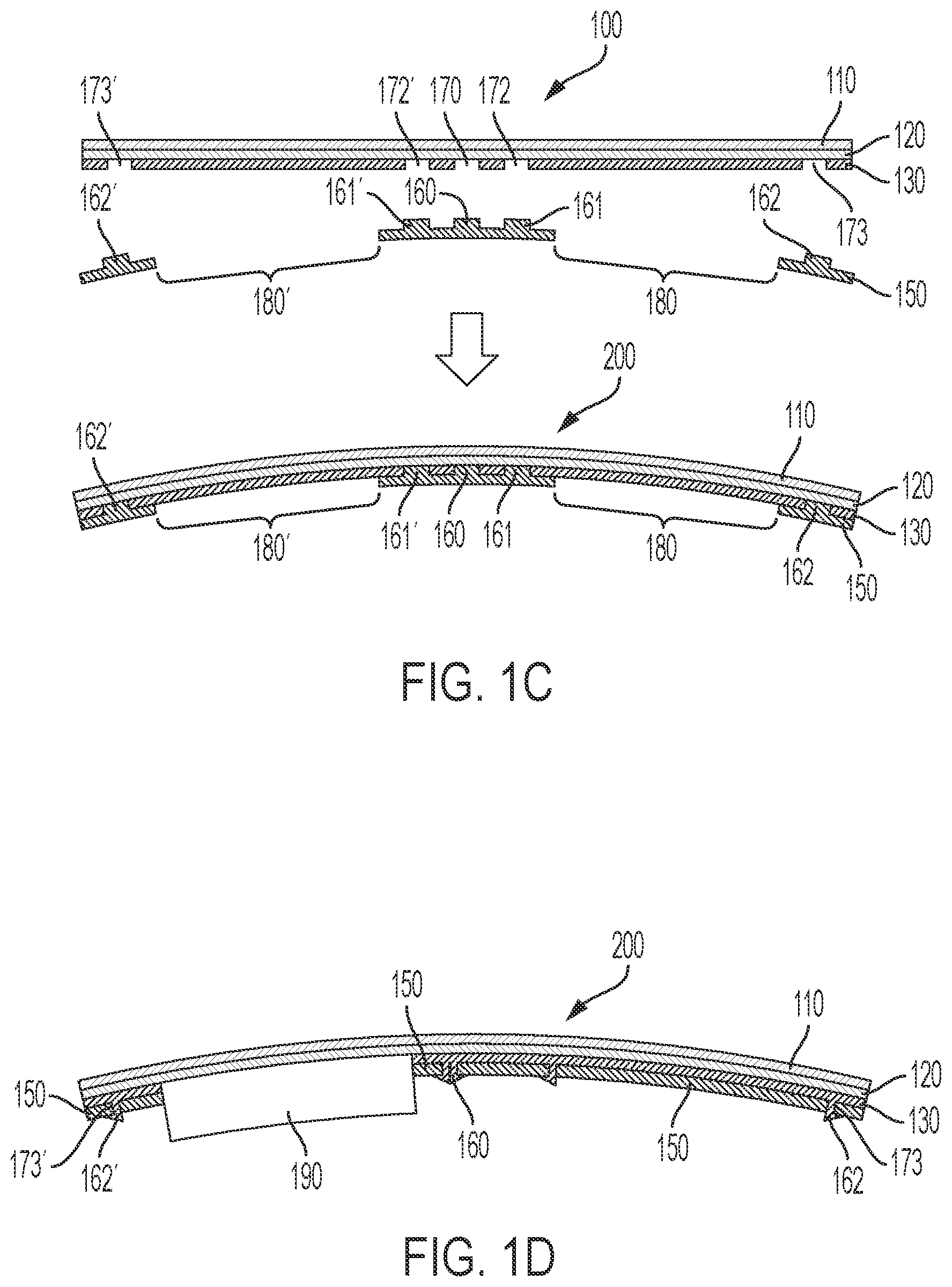 Patent US11772361 Figure 2 – Curved glass constructions and methods for forming same