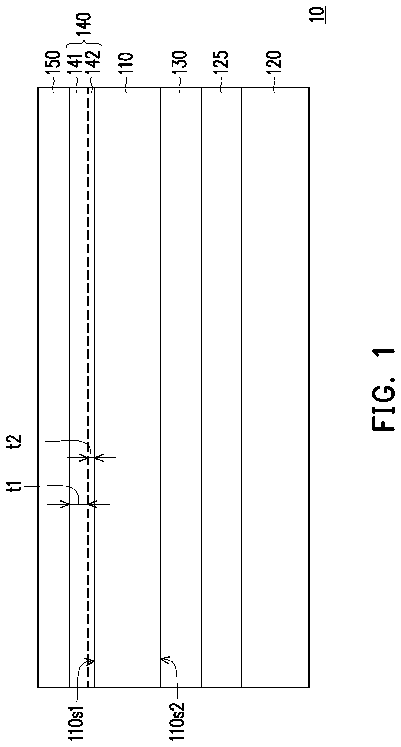 Patent US11772363 Figure 1 – Electromagnetic shielding substrate and display panel