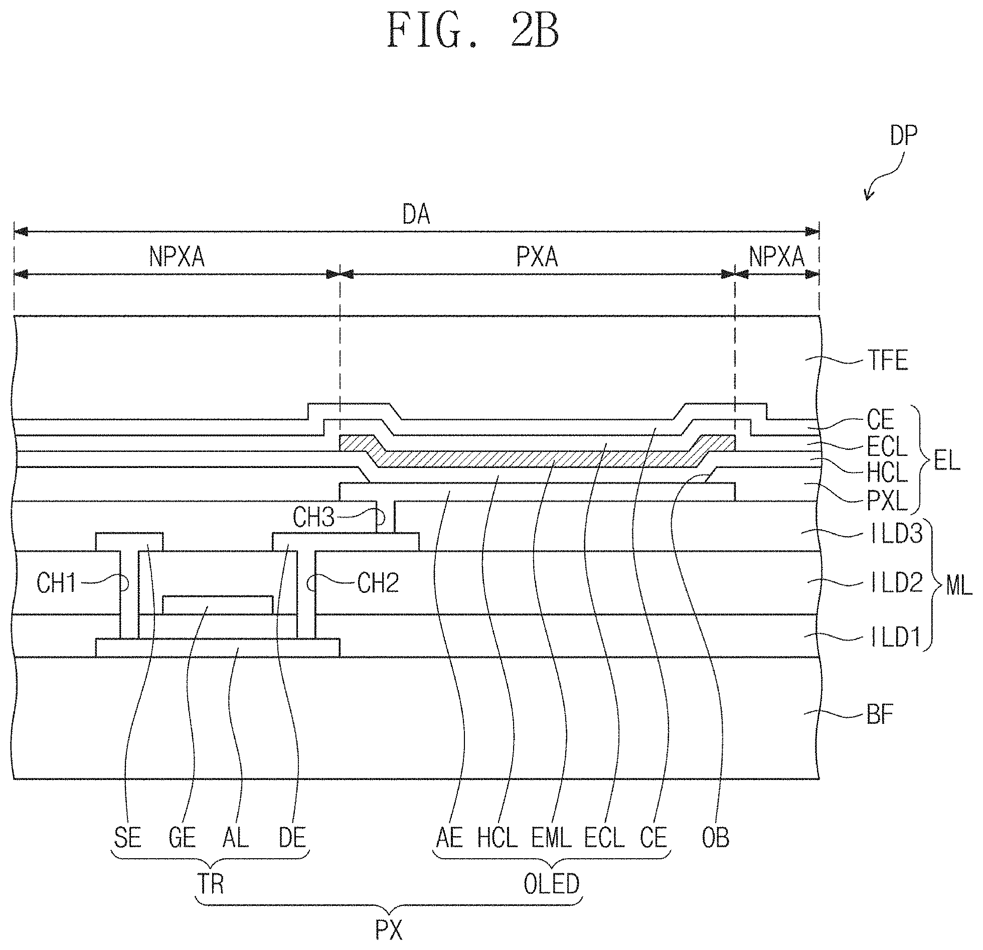 Patent US11772364 Figure 3 – Adhesive member and display device including the same