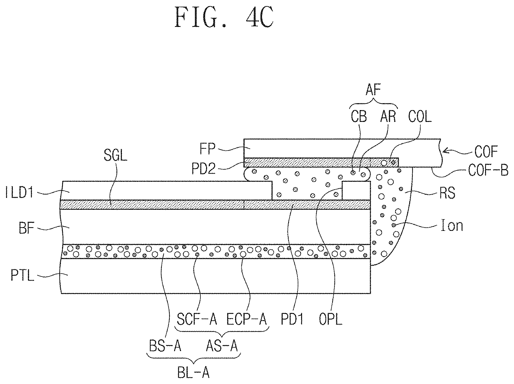 Patent US11772364 Figure 8 – Adhesive member and display device including the same