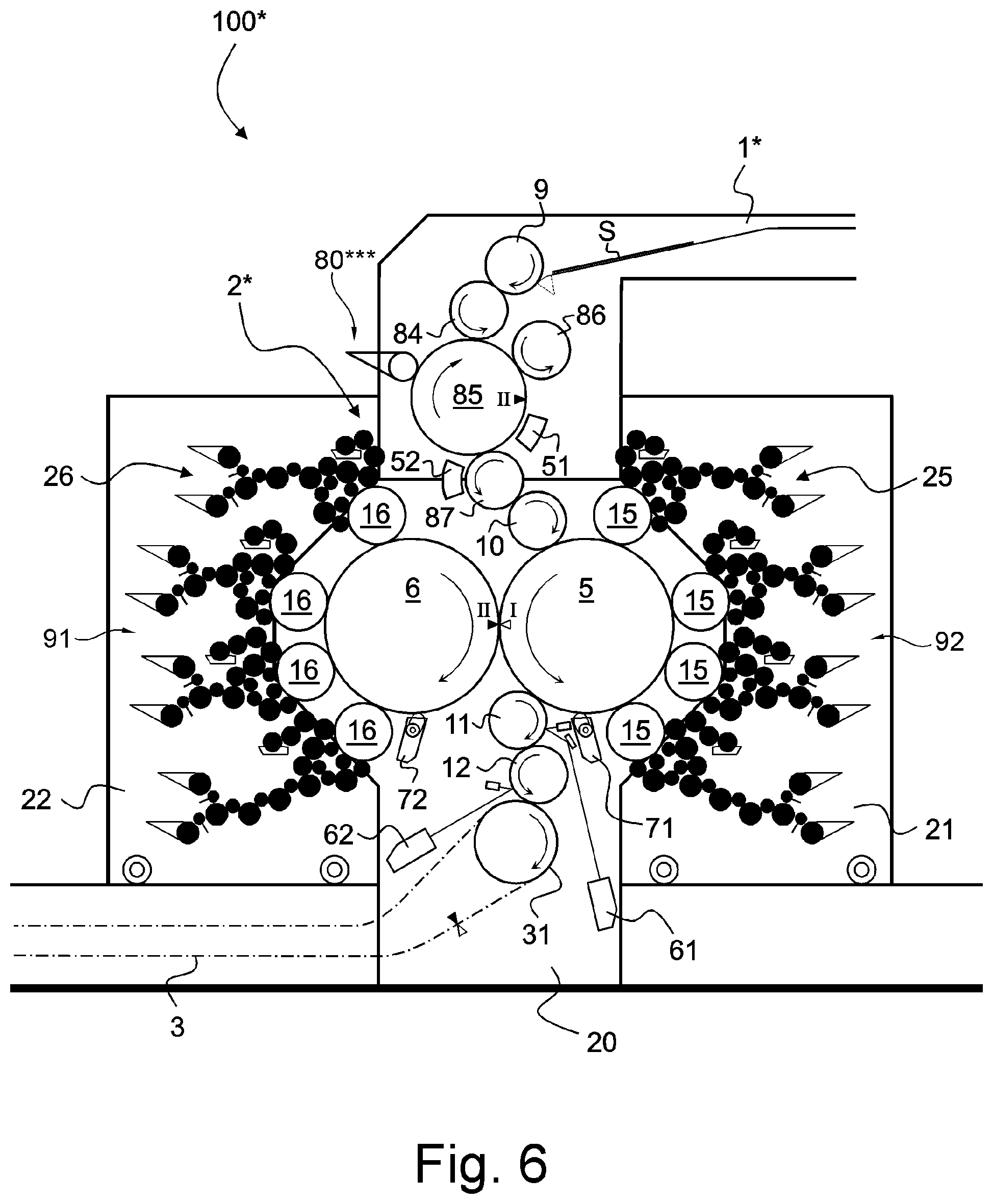 Patent US11772374 Figure 6 – Printing press with in-line casting device for the replication and formation of a micro-optical structure