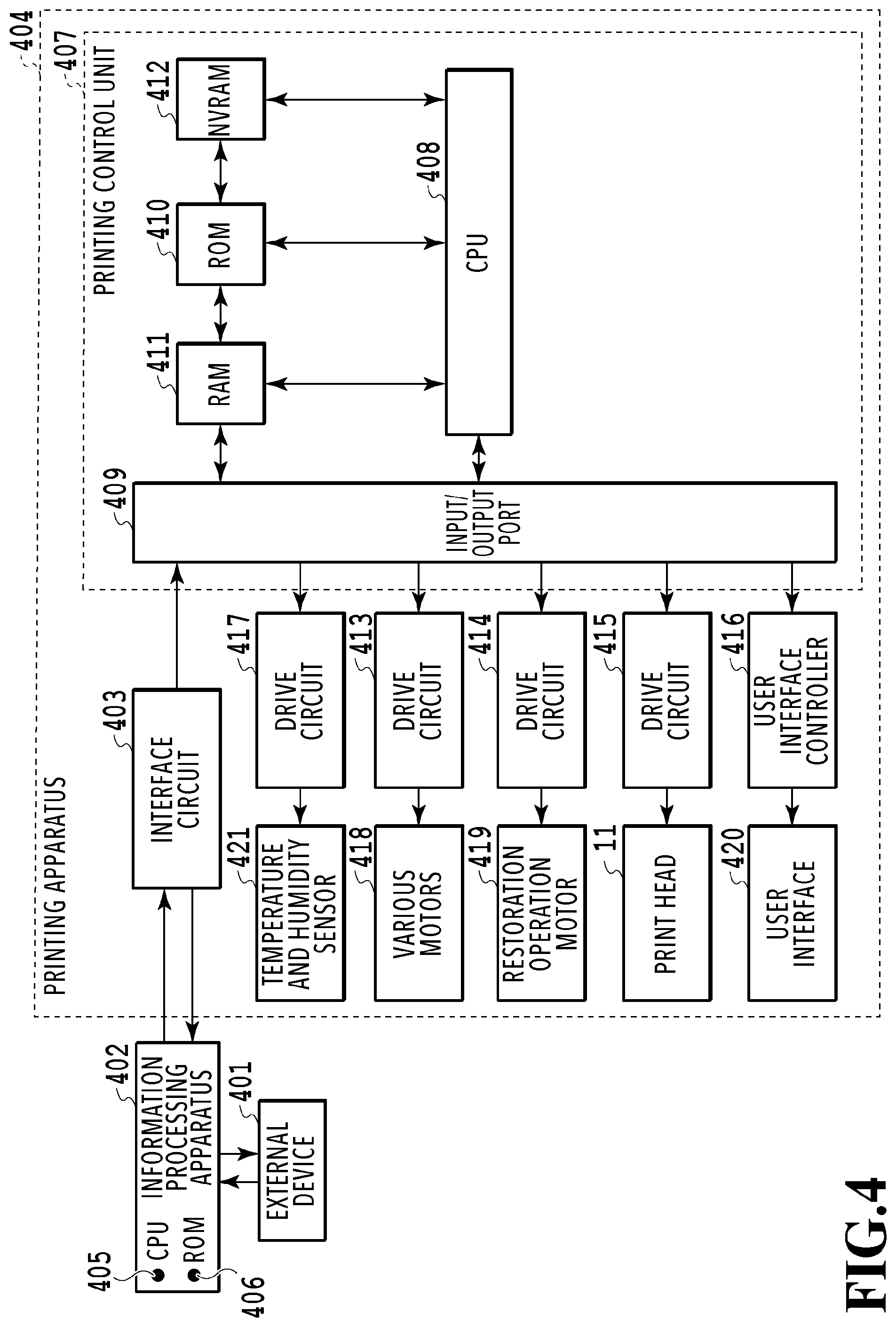 Patent US11772380 Figure 4 – Printing apparatus, control method thereof and storage medium