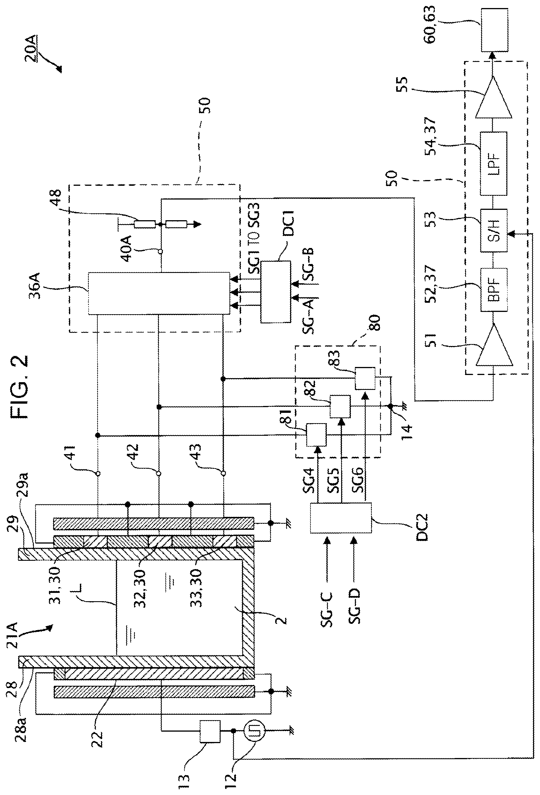 Patent US11772383 Figure 2 – Storage amount detection device and liquid discharge device