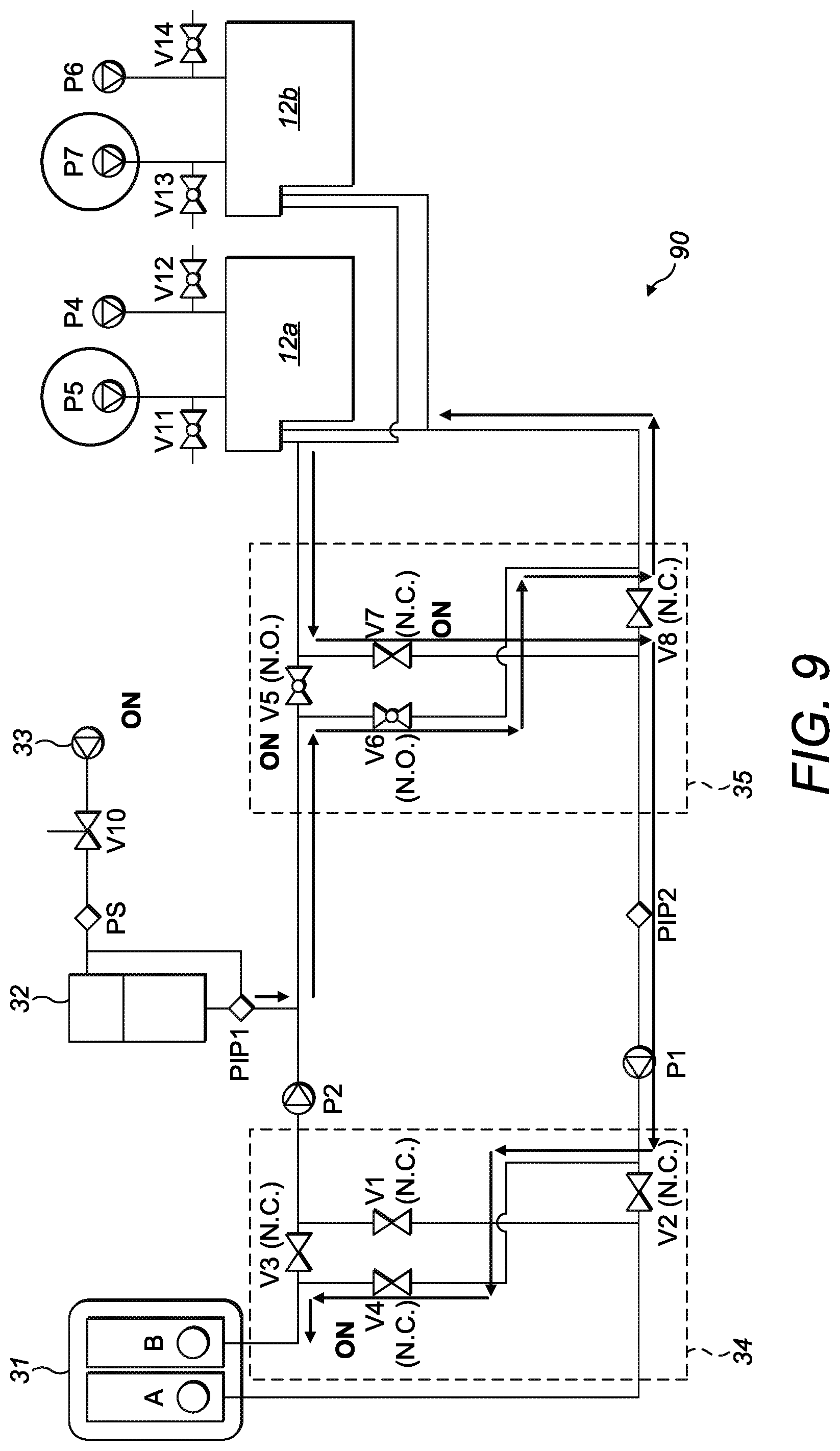 Patent US11772385 Figure 7 – Printing fluid recirculation