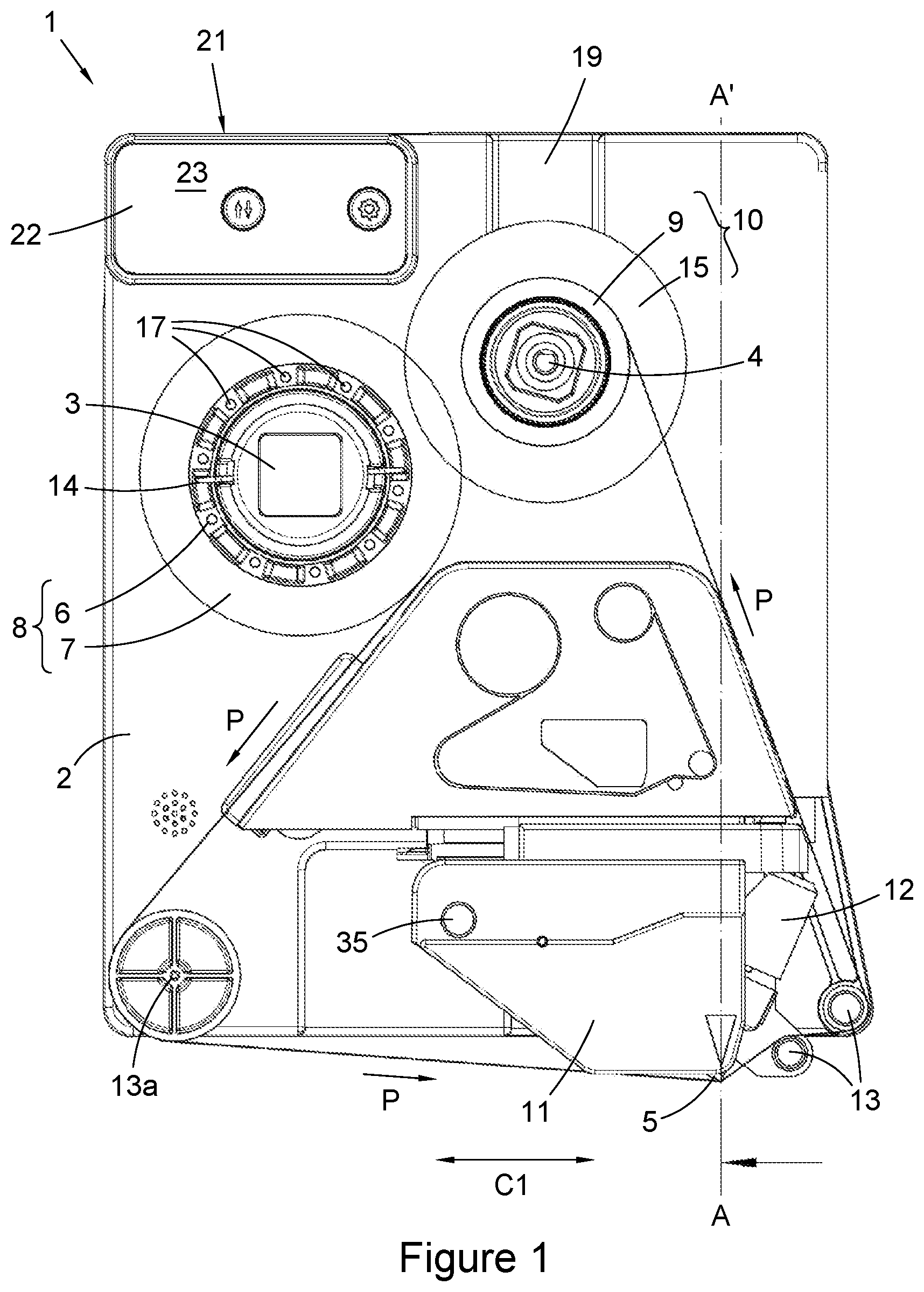 Patent US11772386 Figure 1 – Thermal transfer printer