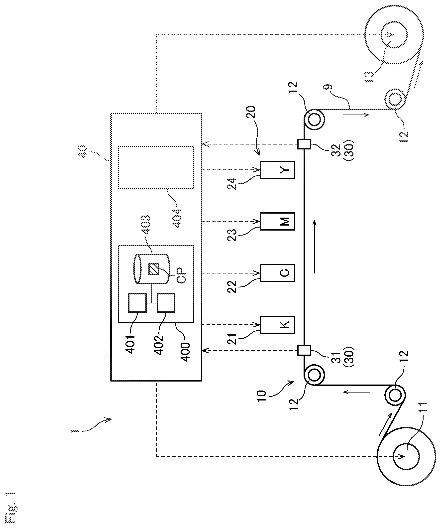 Patent US11772392 Figure 1 – Base material processing apparatus and detection method