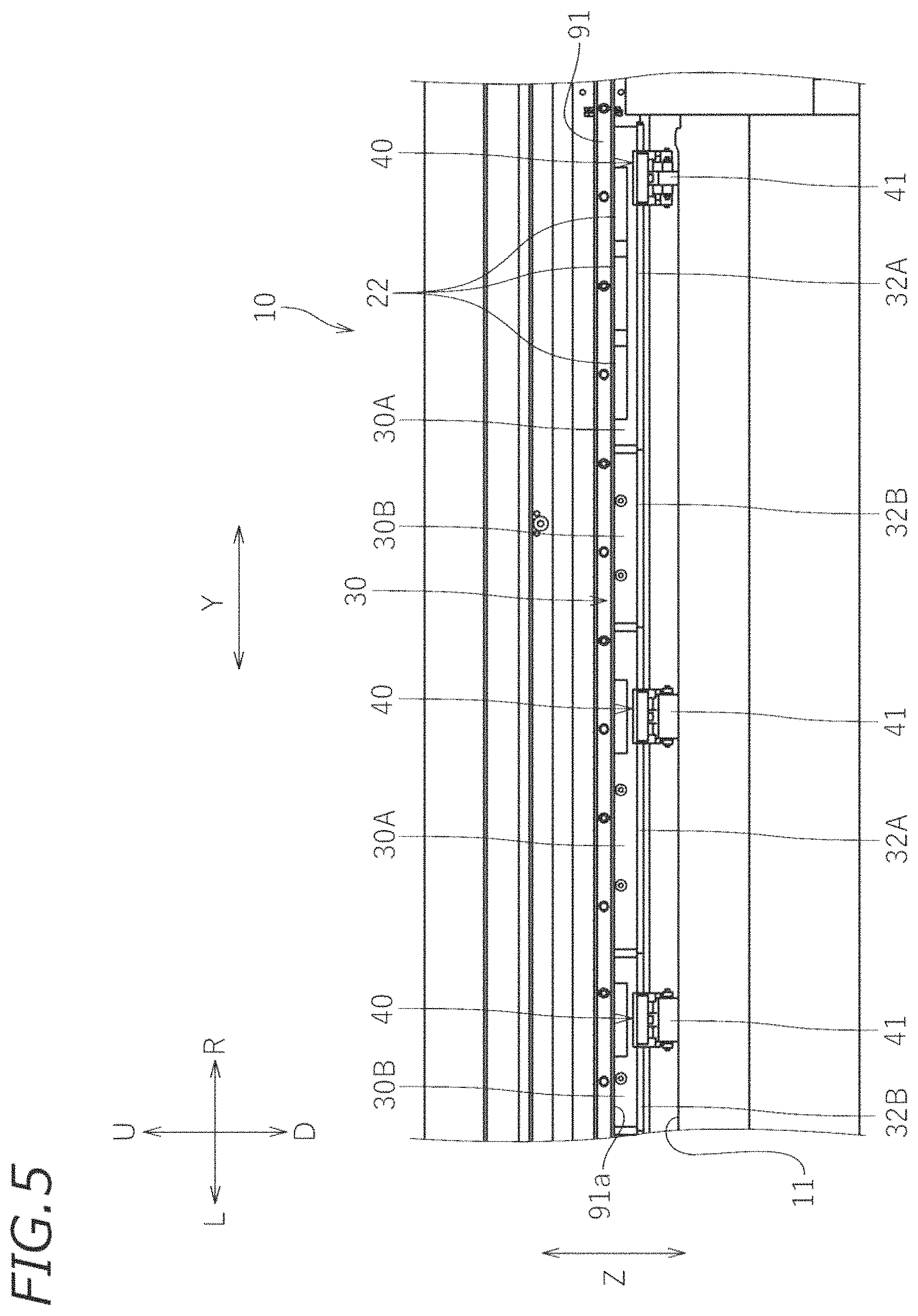 Patent US11772393 Figure 4 – Printer and cutting device with actuated pinch rollers