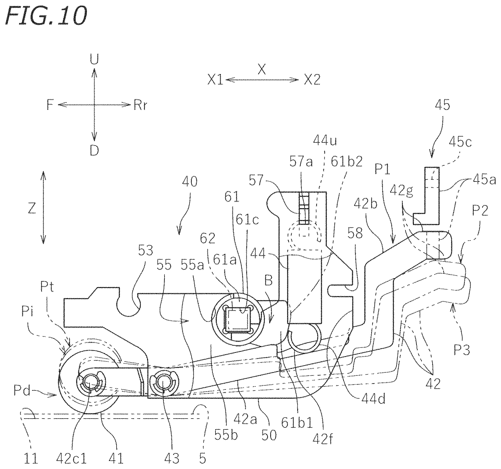 Patent US11772393 Figure 9 – Printer and cutting device with actuated pinch rollers