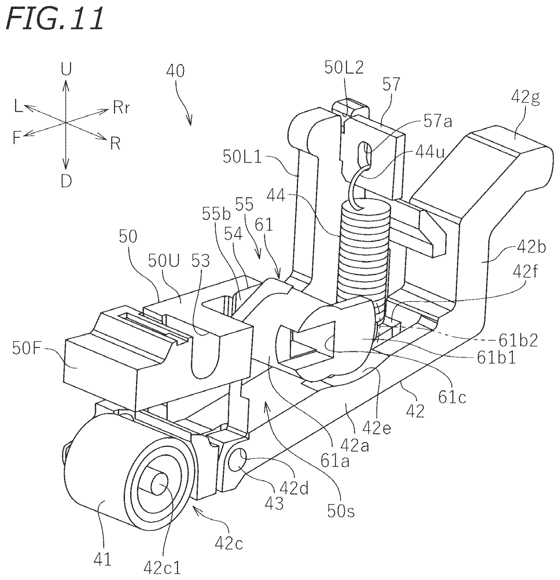 Patent US11772393 Figure 10 – Printer and cutting device with actuated pinch rollers