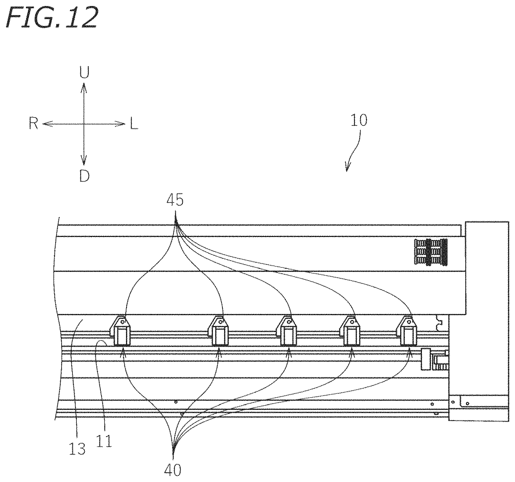 Patent US11772393 Figure 11 – Printer and cutting device with actuated pinch rollers
