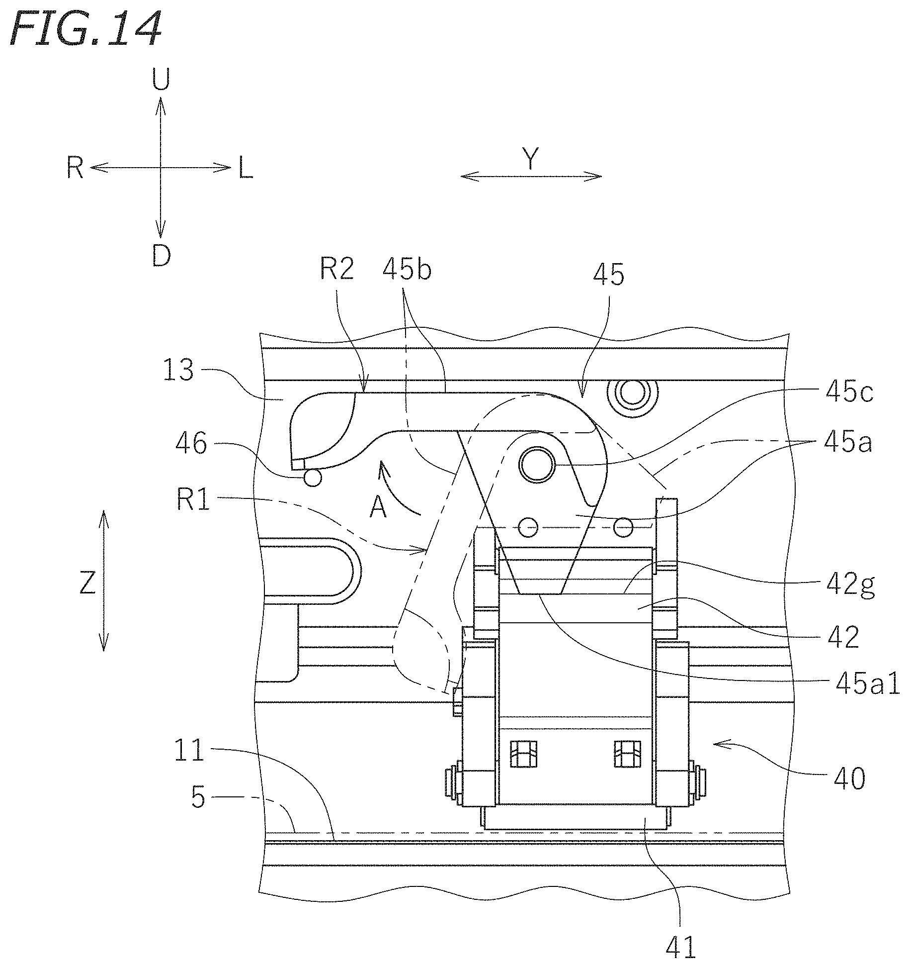 Patent US11772393 Figure 13 – Printer and cutting device with actuated pinch rollers