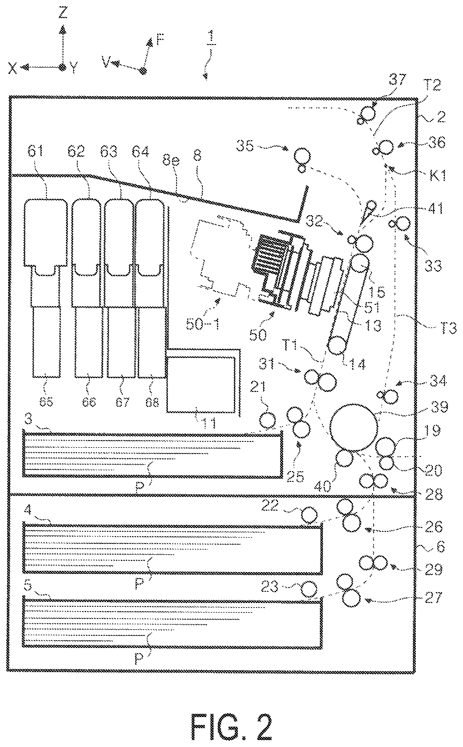 Patent US11772396 Figure 2 – Recording device with air flow path for cooling a recording unit