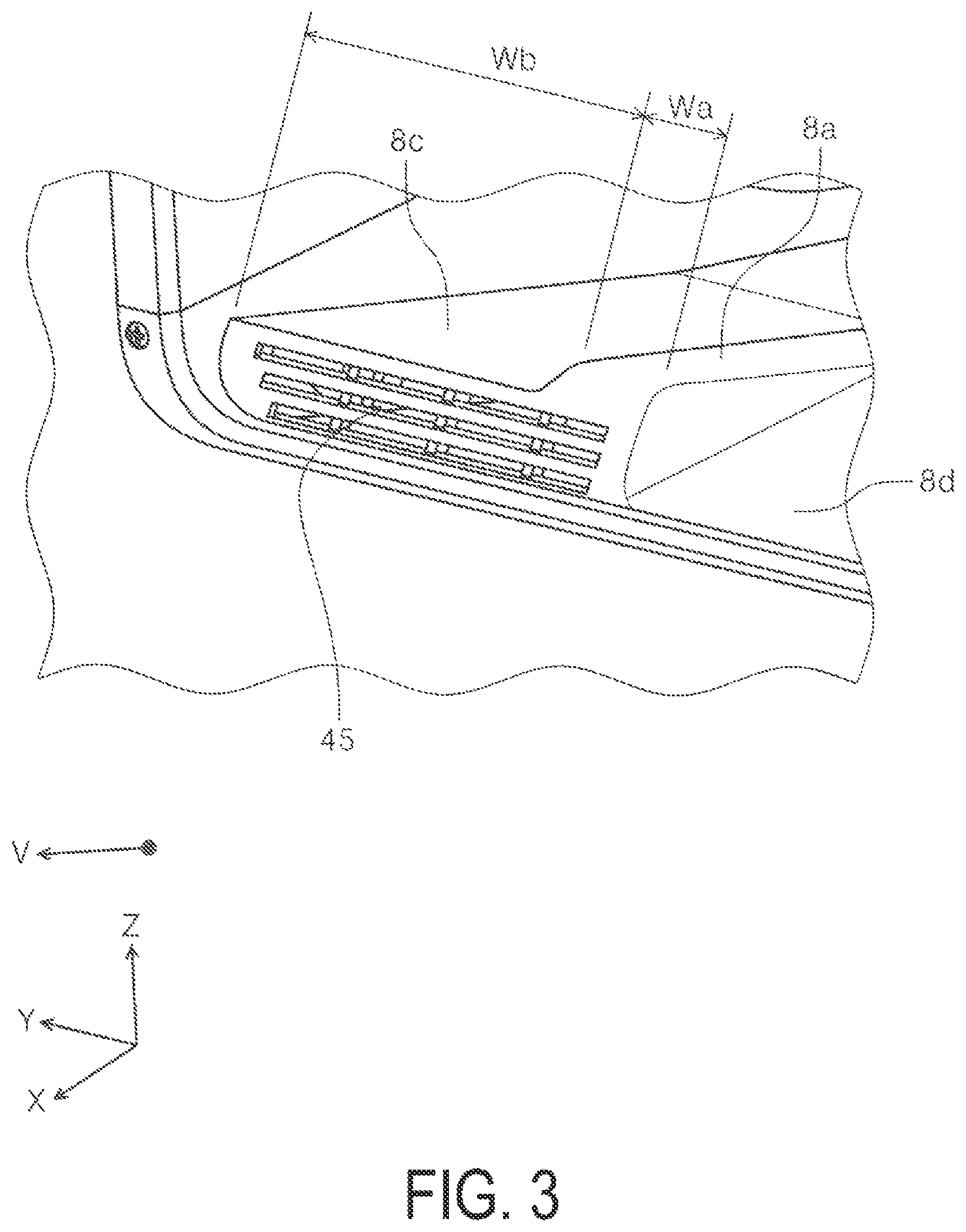 Patent US11772396 Figure 3 – Recording device with air flow path for cooling a recording unit