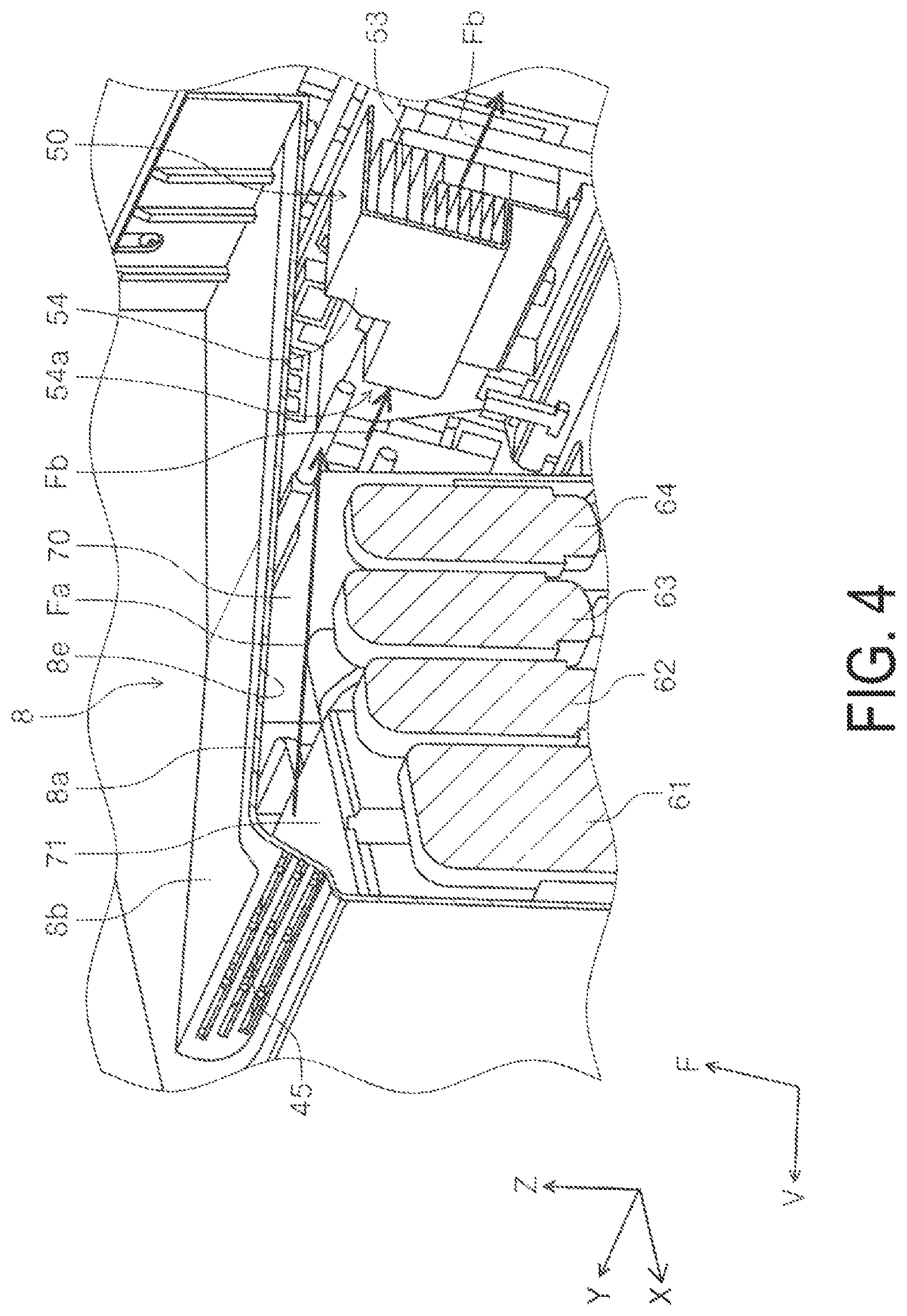 Patent US11772396 Figure 4 – Recording device with air flow path for cooling a recording unit
