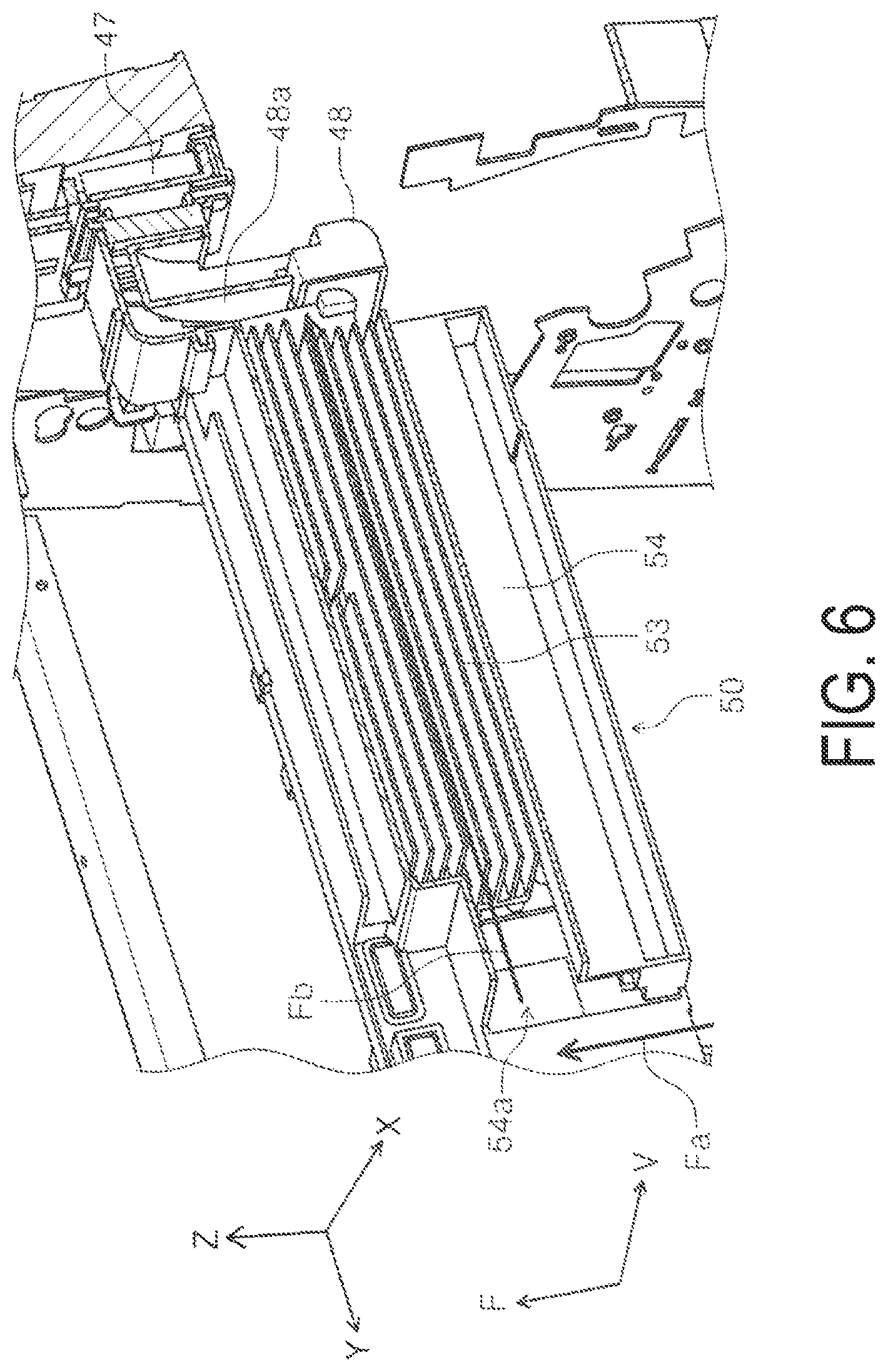 Patent US11772396 Figure 6 – Recording device with air flow path for cooling a recording unit