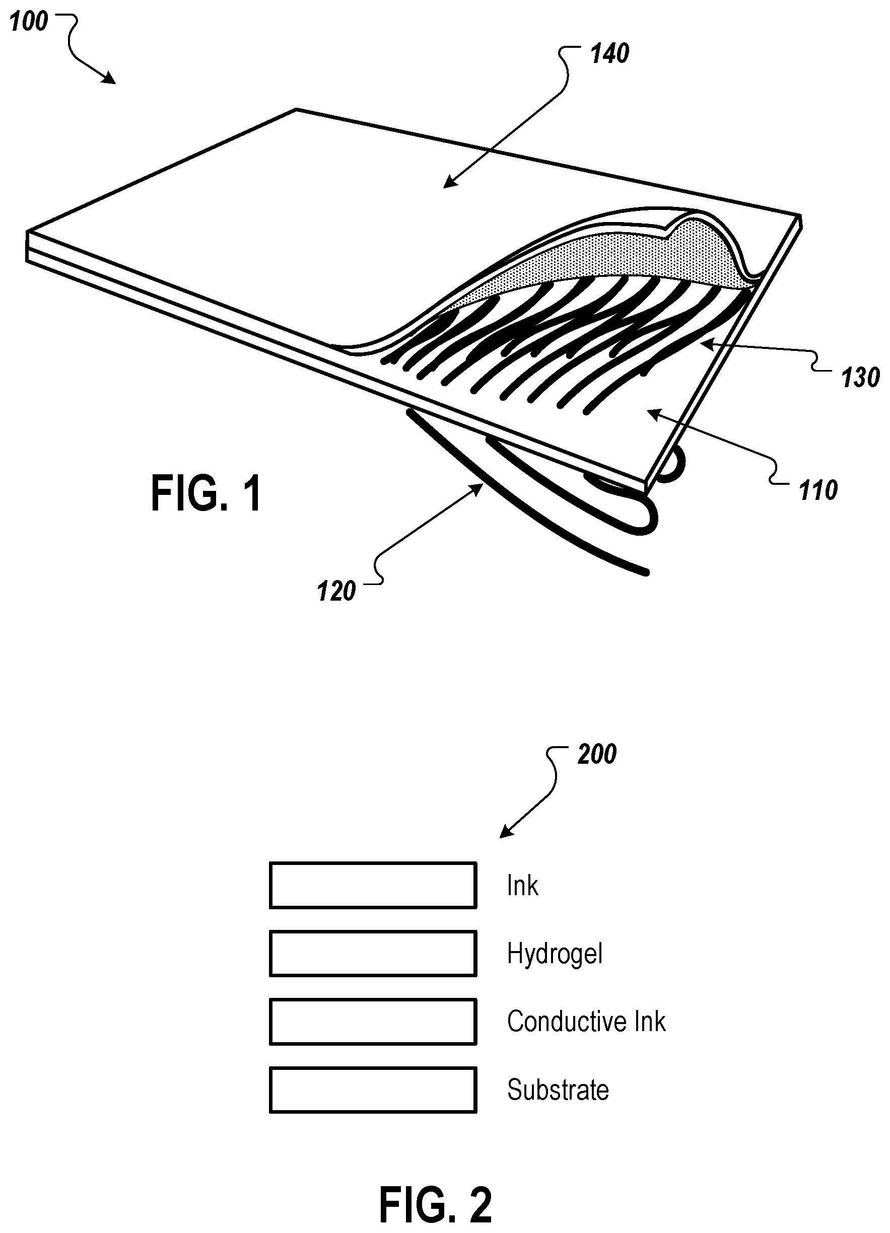 Patent US11772399 — Creating morphing objects by inkjet printing thermoresponsive hydrogels — Figure 1