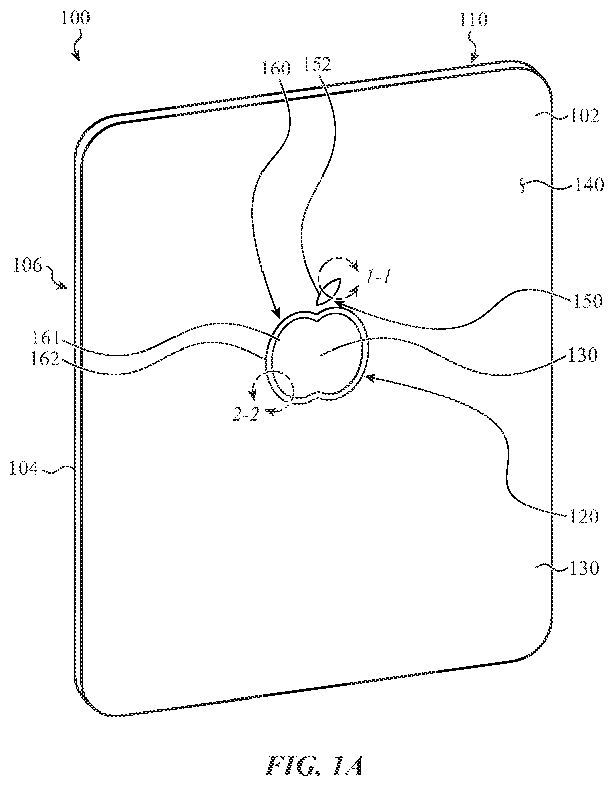 Patent US11772402 Figure 1 – Controlled ablation and surface modification for marking an electronic device