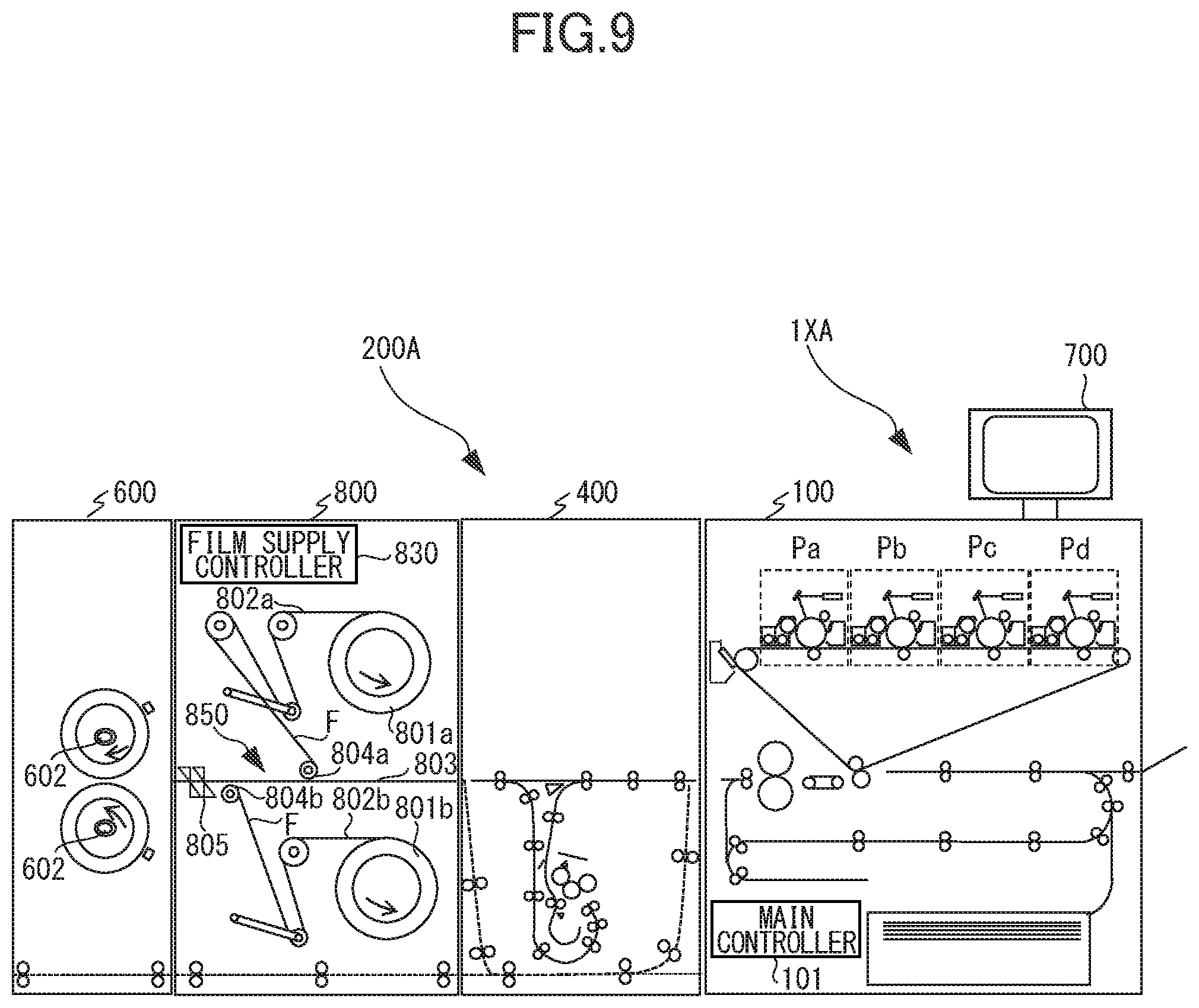 Patent US11772408 Figure 9 – Image forming system