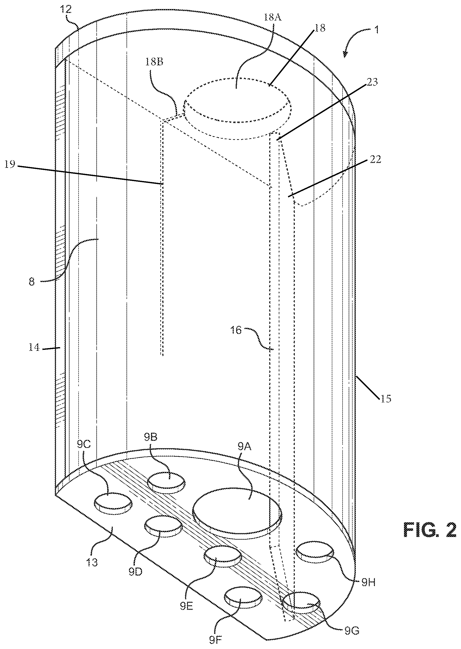 Patent US11772413 Figure 2 – Paint roller housing
