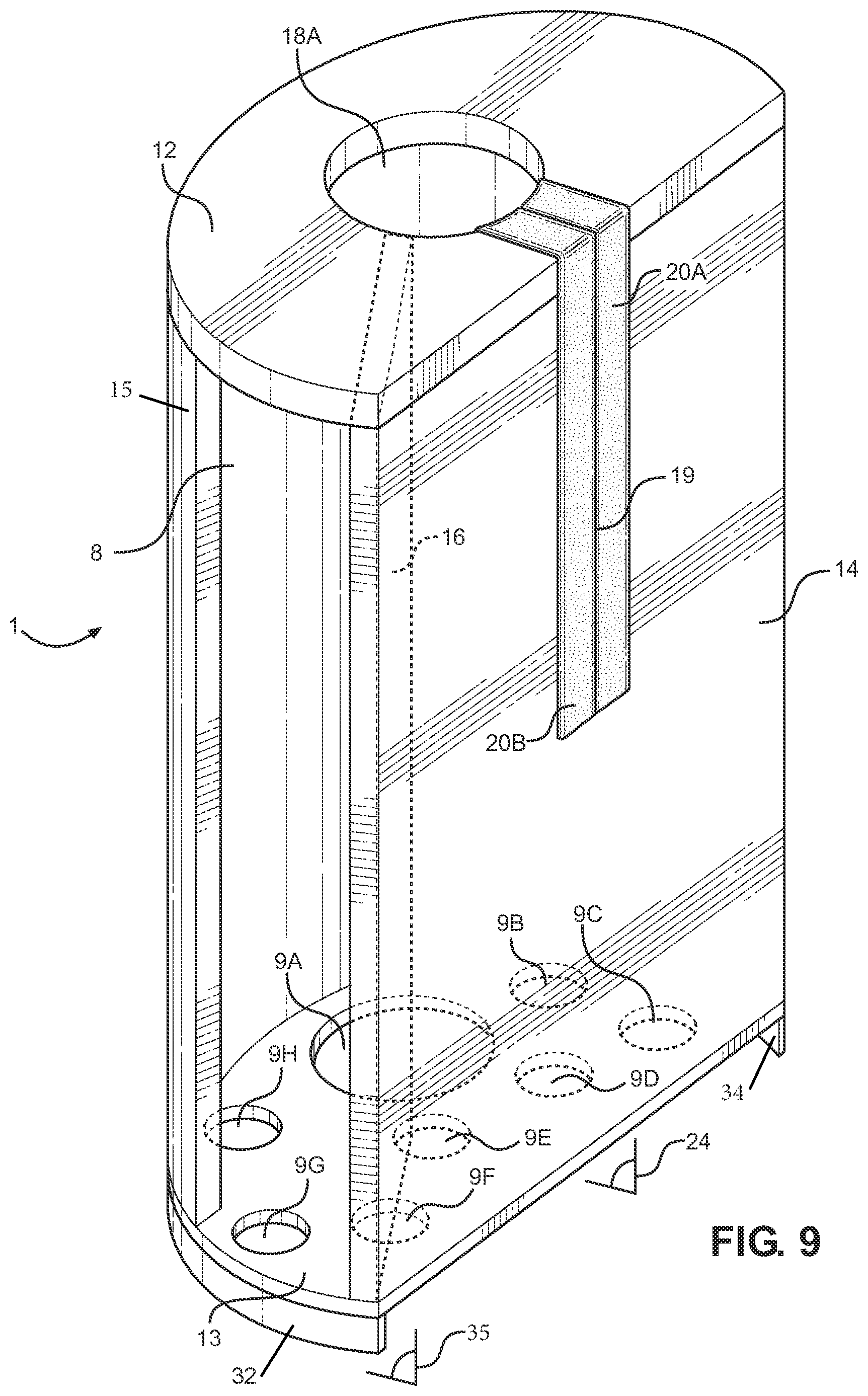 Patent US11772413 Figure 8 – Paint roller housing