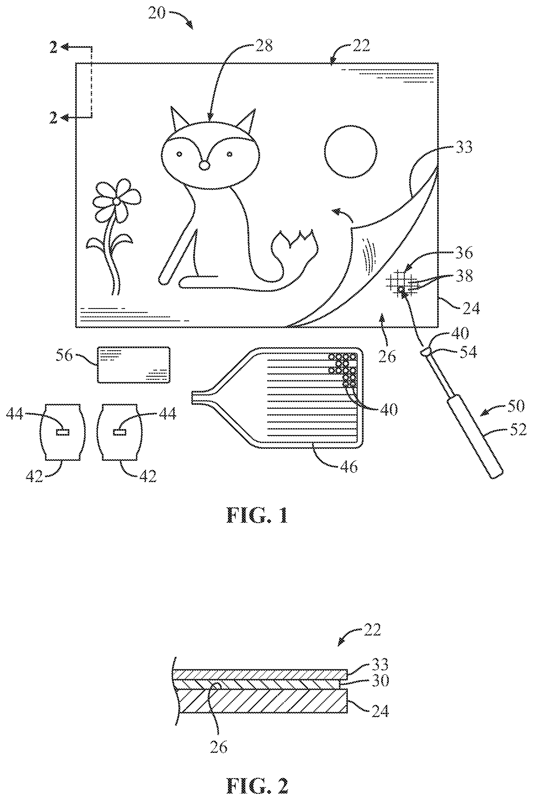 Patent US11772414 Figure 1 – Diamond art canvas