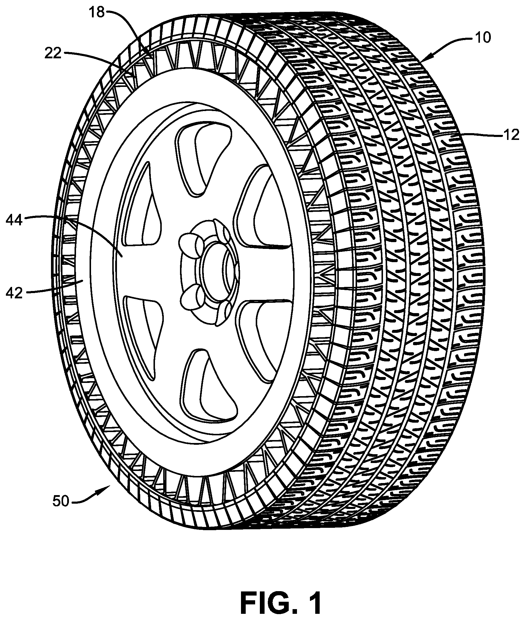 Patent US11772416 Figure 1 – System for detection of non-pneumatic tire loading
