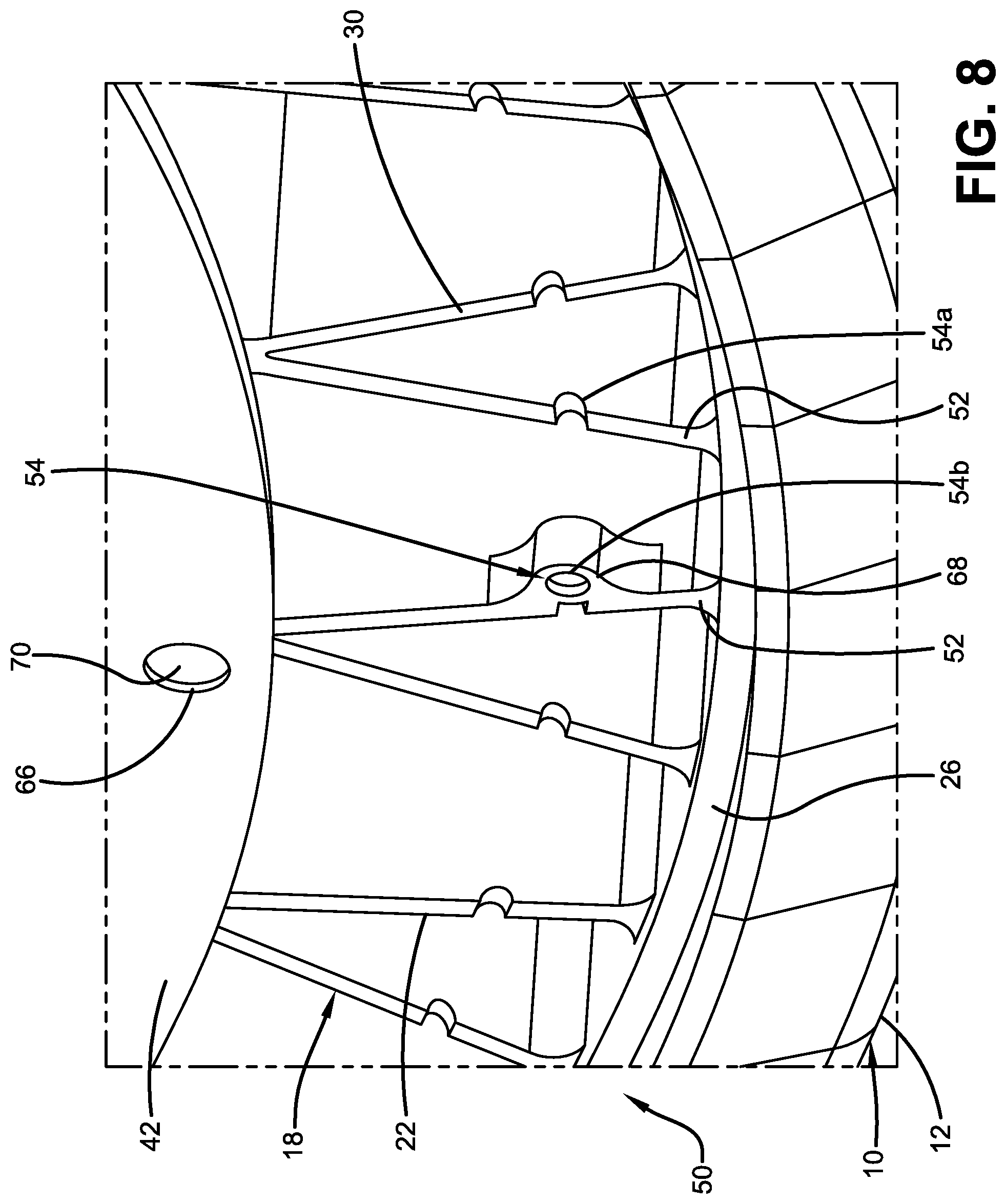 Patent US11772416 Figure 8 – System for detection of non-pneumatic tire loading
