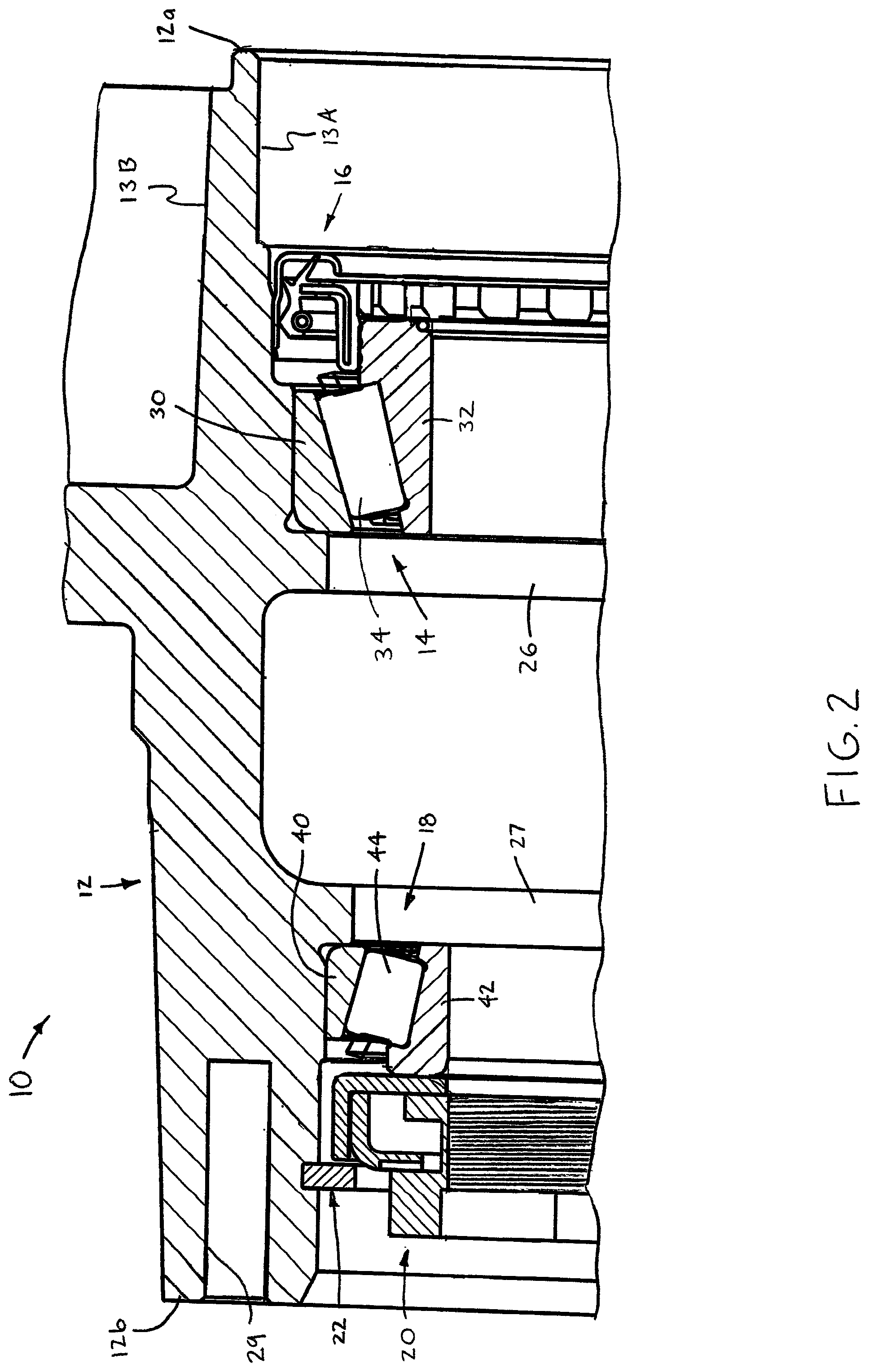 Patent US11772419 Figure 2 – Unitized wheel end assembly