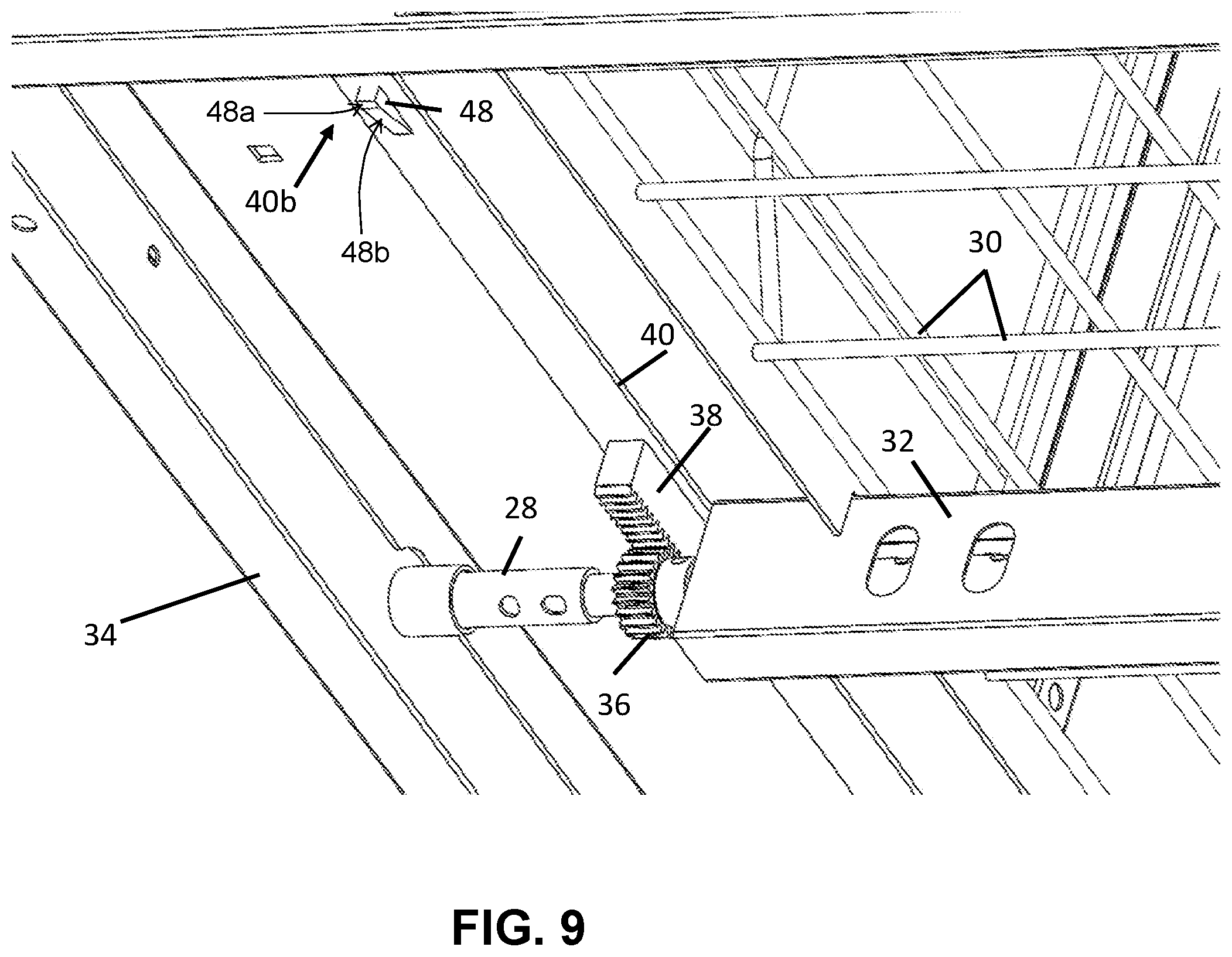 Patent US11772420 Figure 8 – Caster wheel brake and anti-swivel system