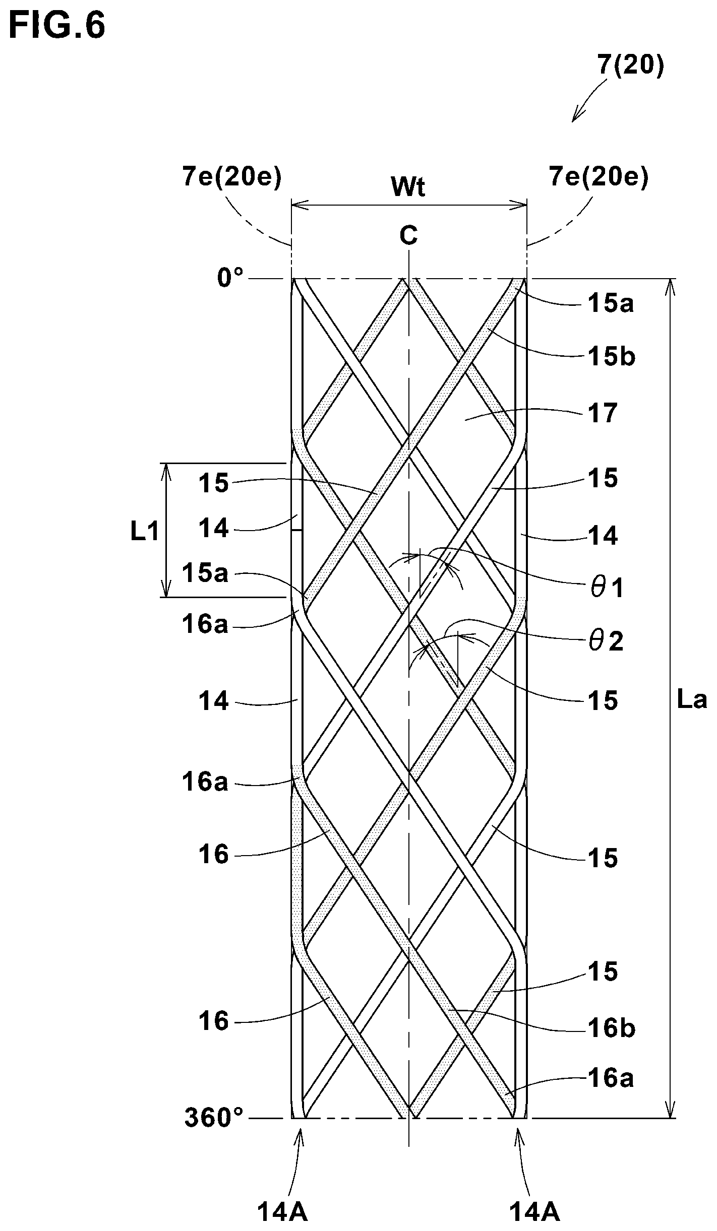 Patent US11772425 Figure 6 – Pneumatic tire