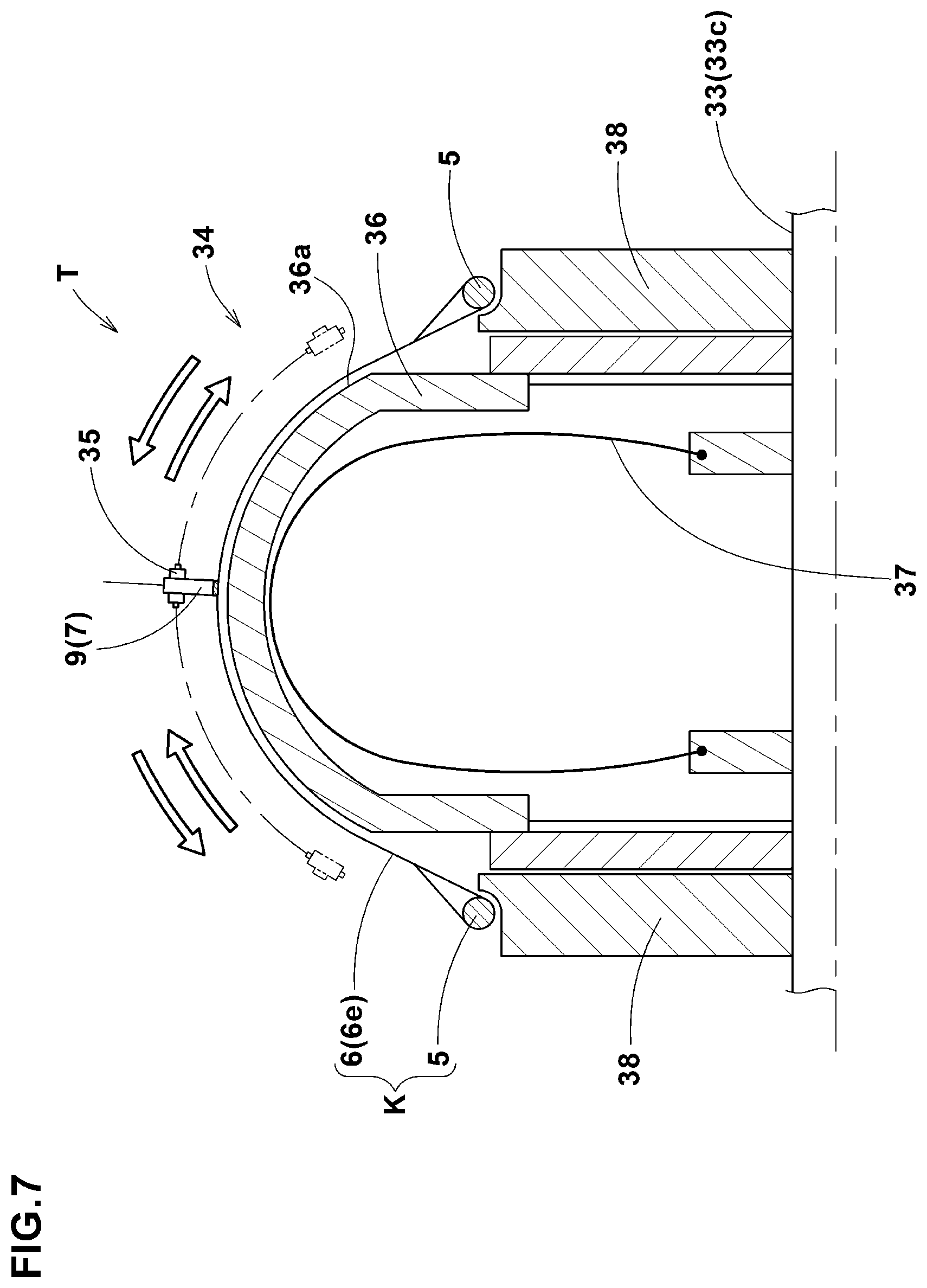 Patent US11772425 Figure 7 – Pneumatic tire