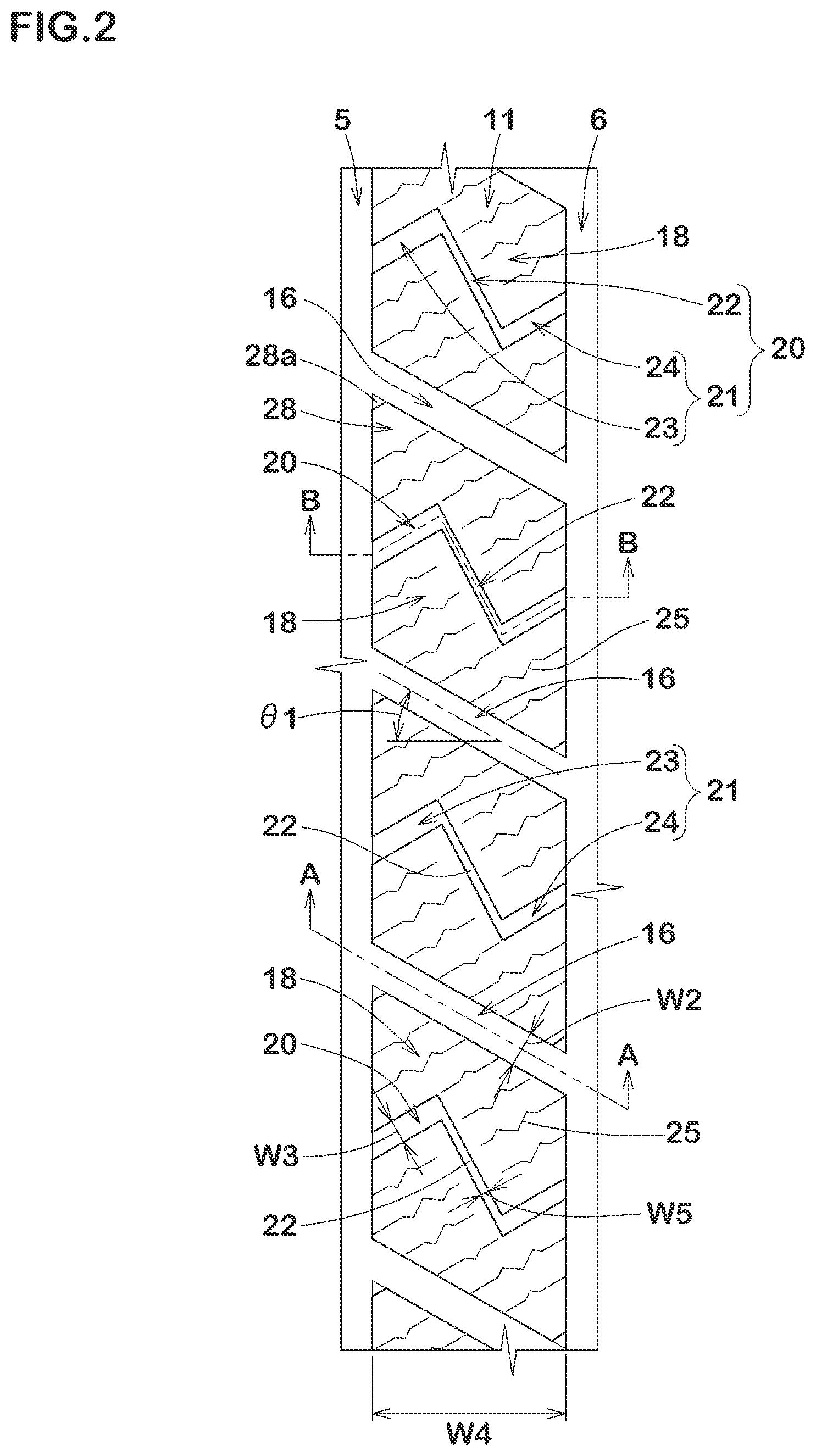 Patent US11772428 Figure 2 – Tire
