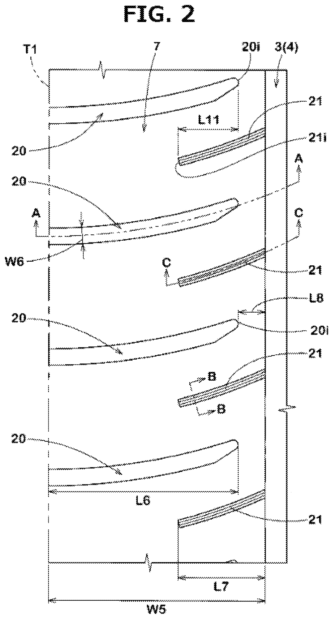 Patent US11772430 Figure 2 – Tire