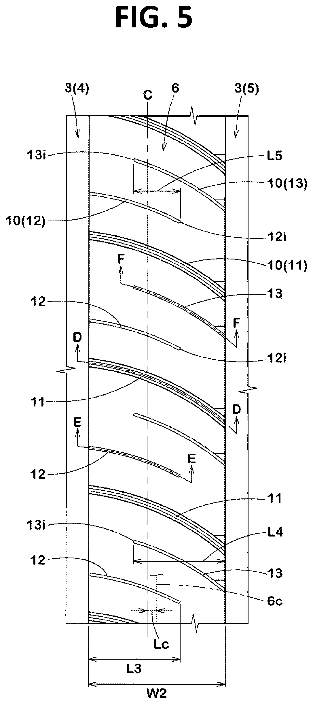 Patent US11772430 Figure 5 – Tire