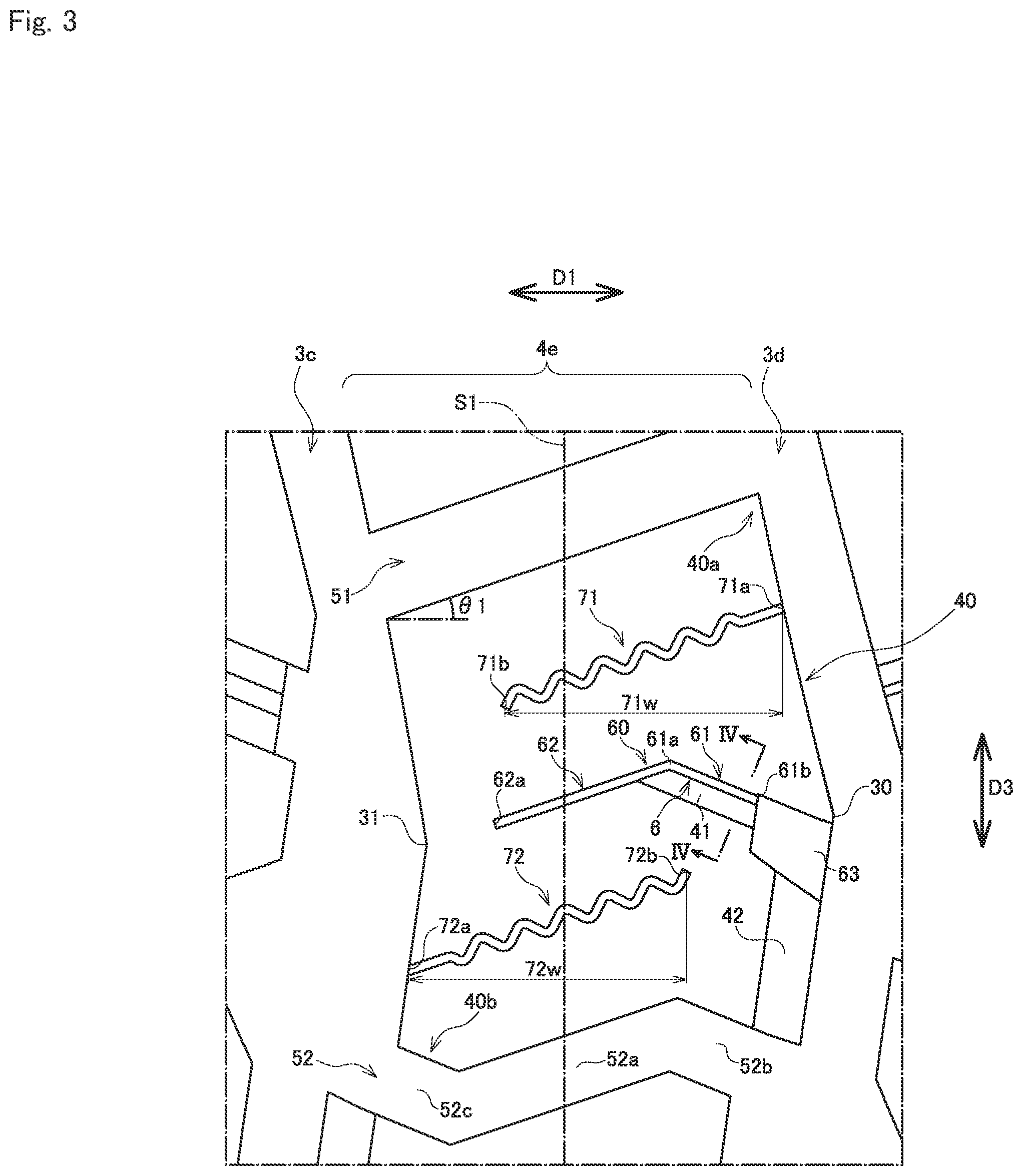 Patent US11772431 Figure 3 – Pneumatic tire