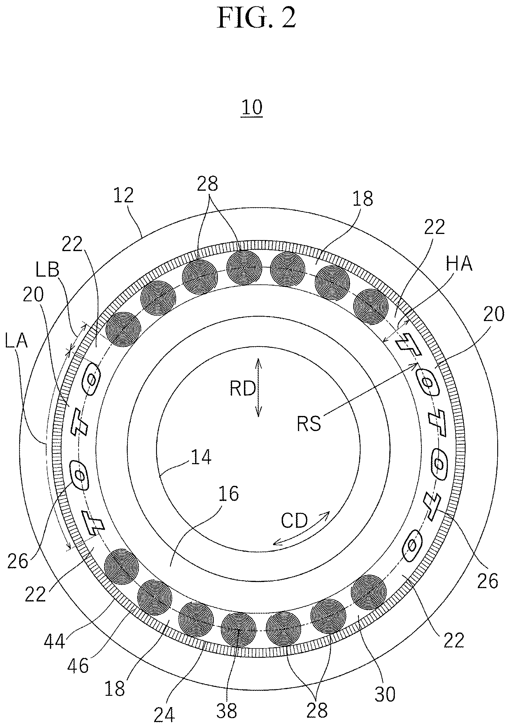 Patent US11772433 Figure 2 – Pneumatic tire