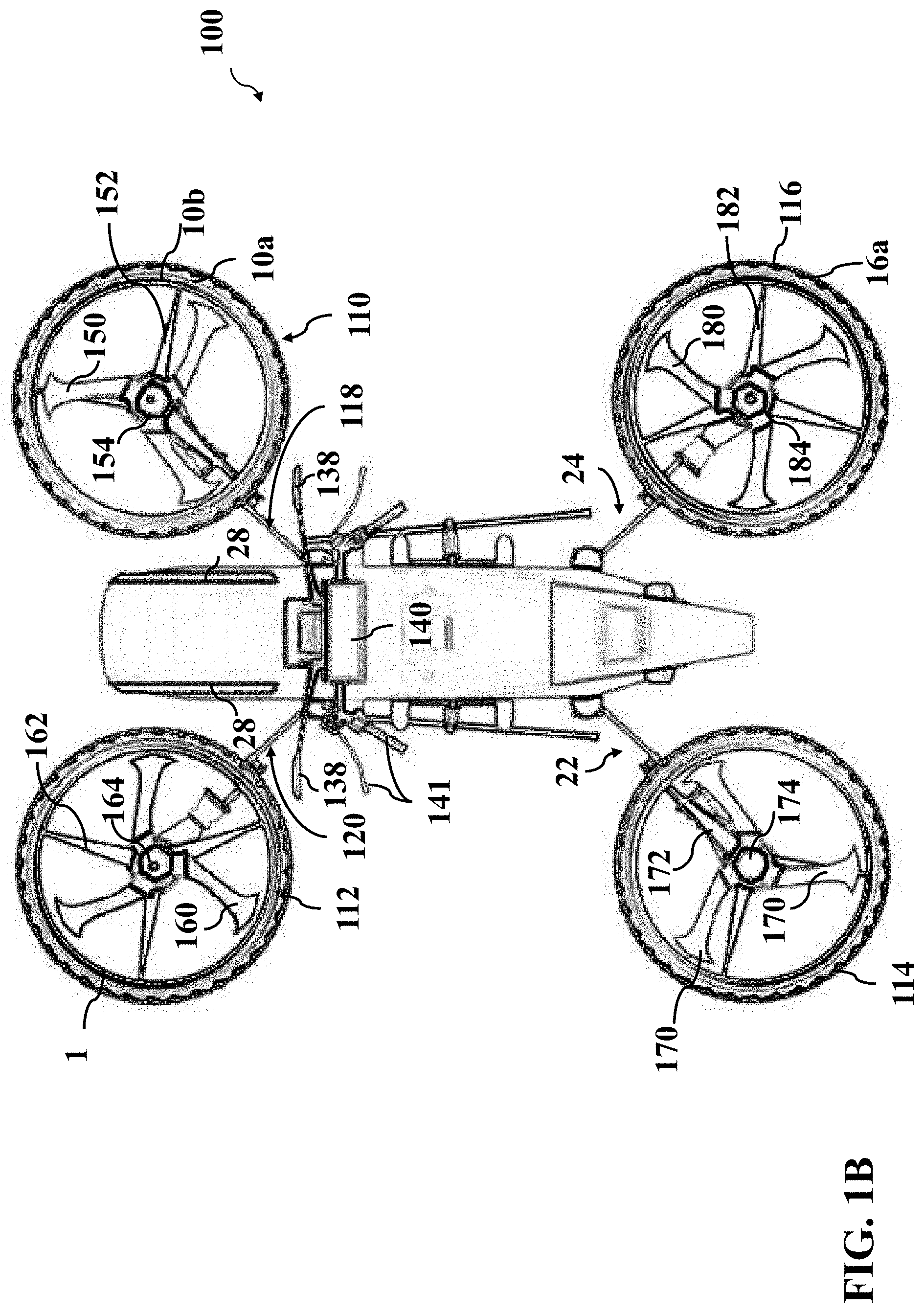 Patent US11772440 Figure 2 – Multi-purpose wheels for use in multi-purpose vehicles