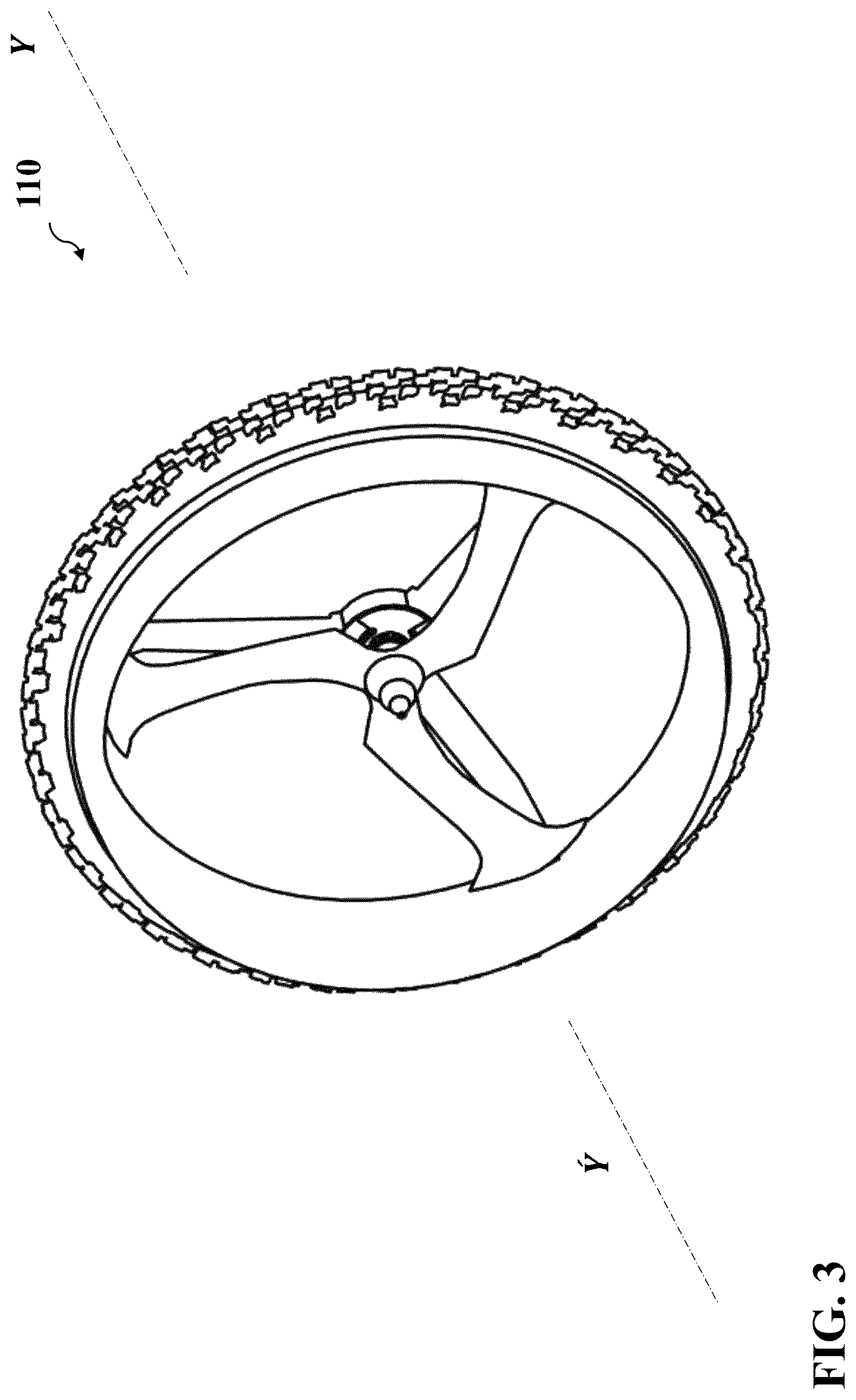 Patent US11772440 Figure 4 – Multi-purpose wheels for use in multi-purpose vehicles
