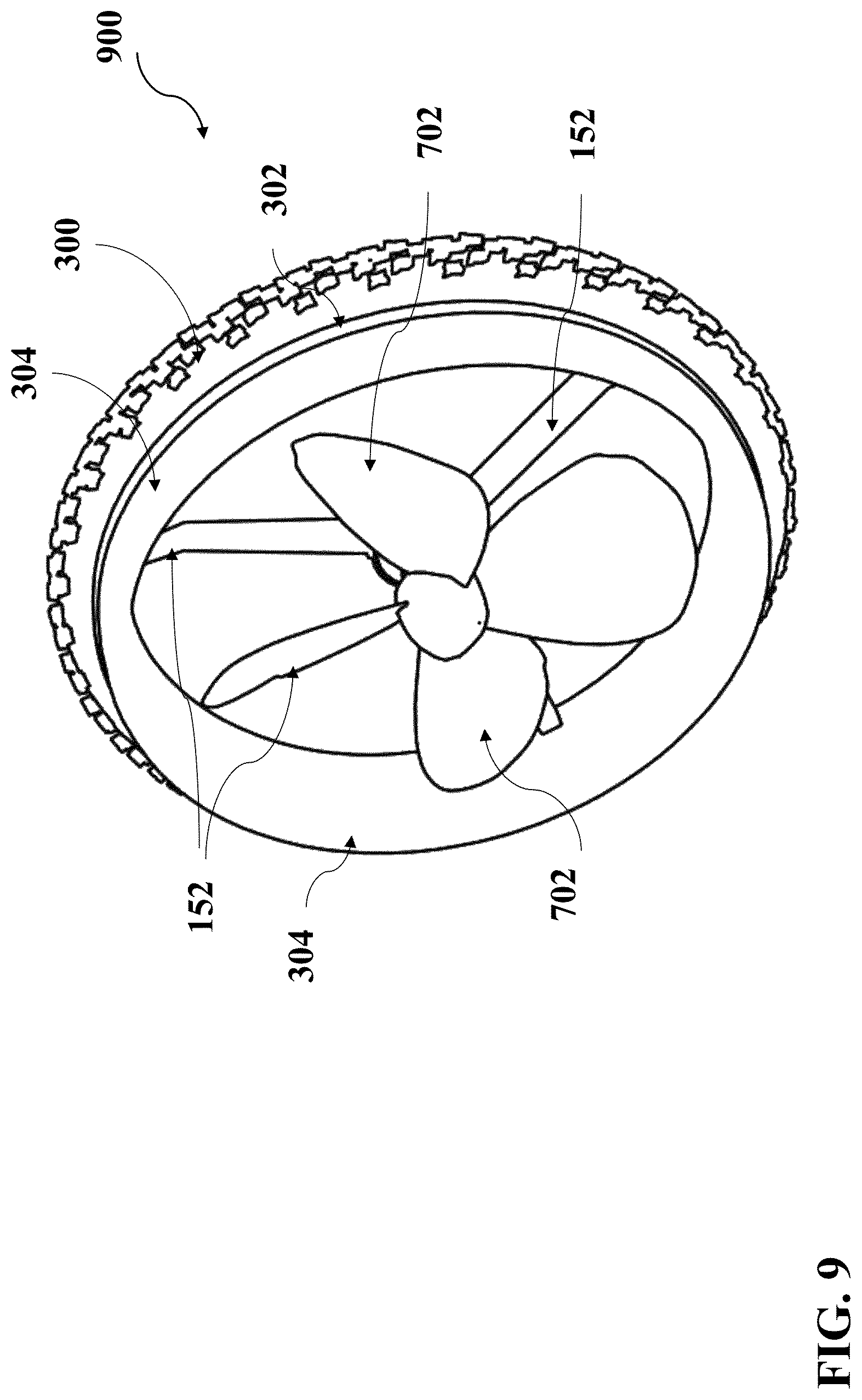 Patent US11772440 Figure 10 – Multi-purpose wheels for use in multi-purpose vehicles
