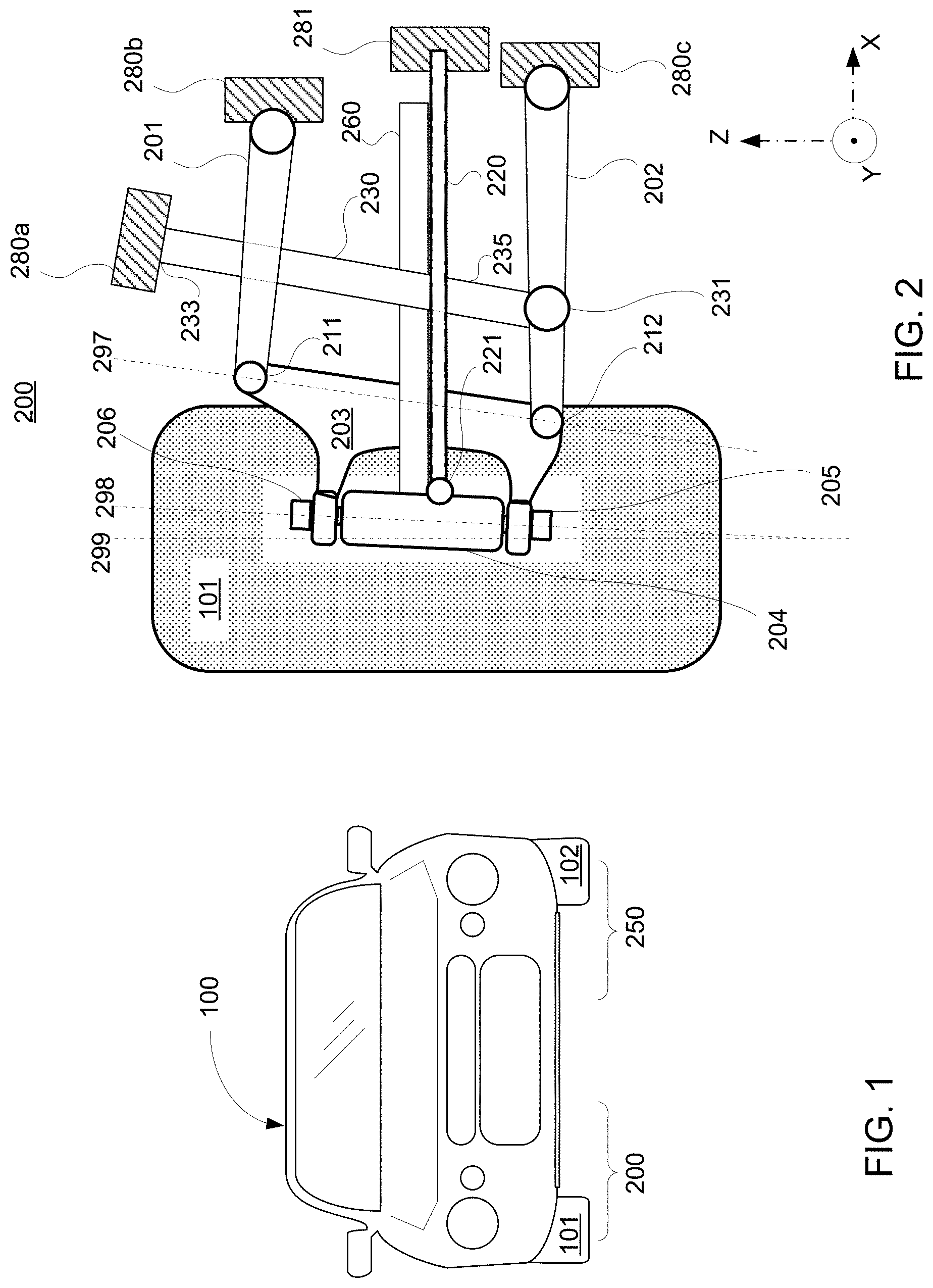Patent US11772442 Figure 1 – Offset steering axis knuckle system
