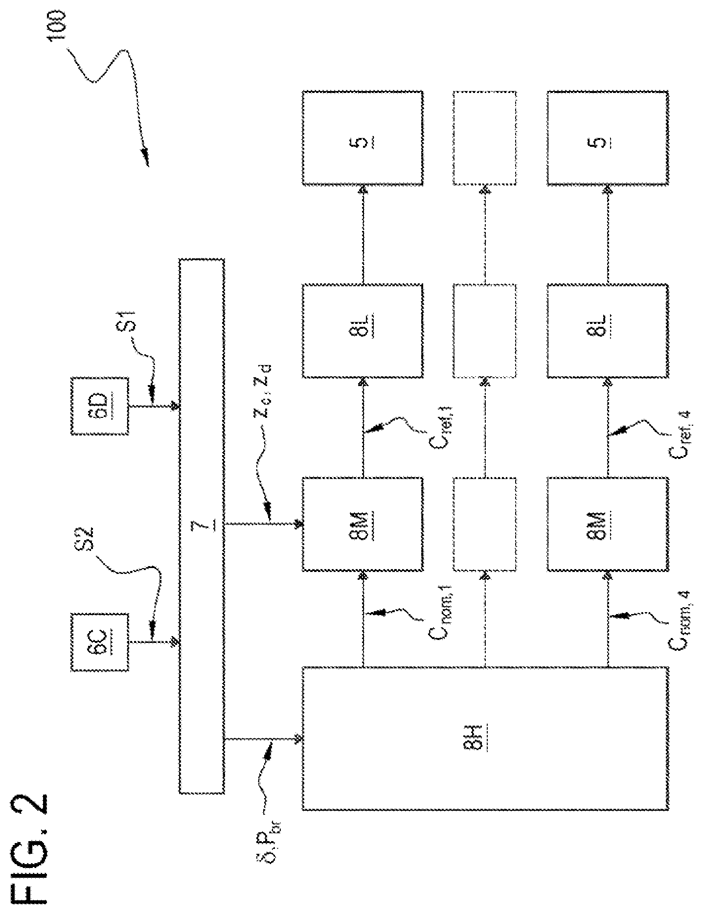 Patent US11772446 Figure 2 – System and method for controlling the stability of a vehicle provided with a semi-active suspension