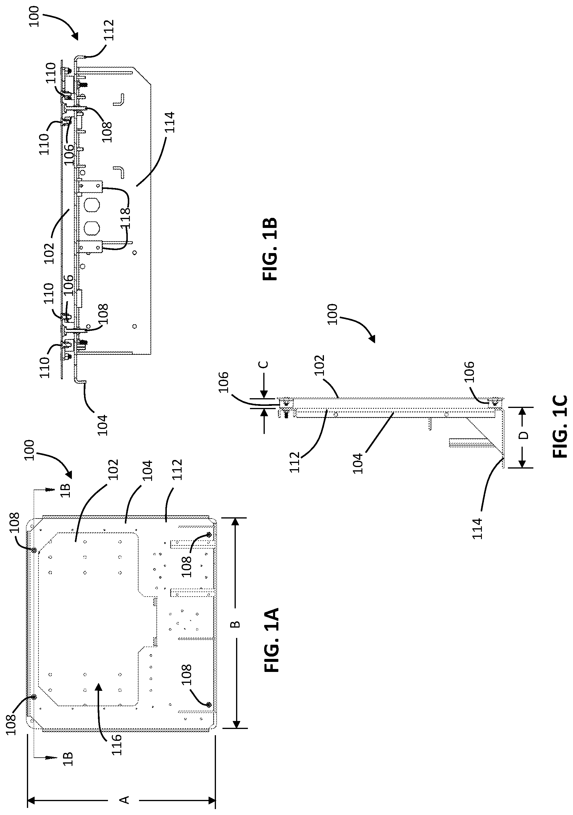 Patent US11772447 — Universal mounting plate for an auxiliary air conditioning system — Figure 1