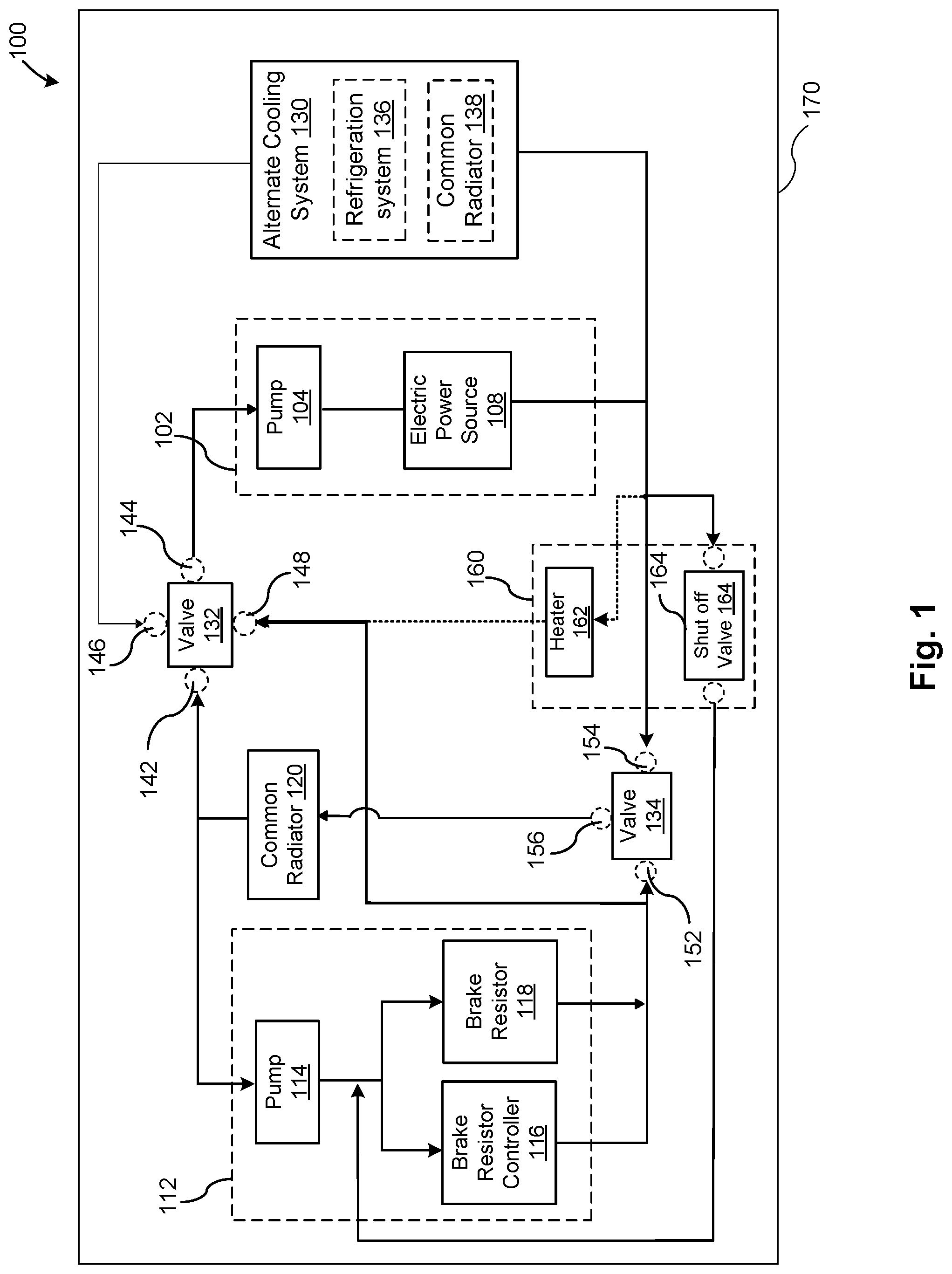 Patent US11772450 — Thermal management systems and methods with heating component — Figure 1