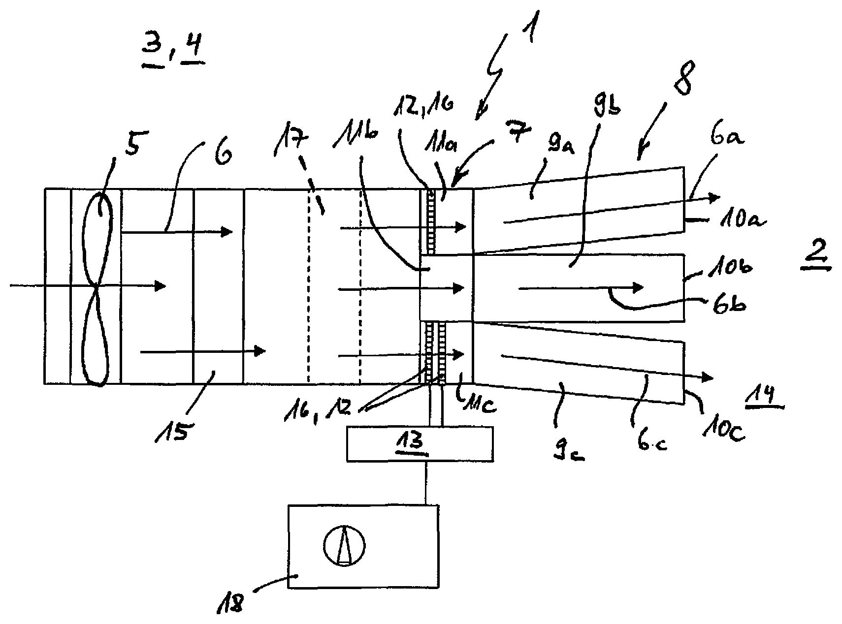 Patent US11772456 Figure 1 – Air conditioning system