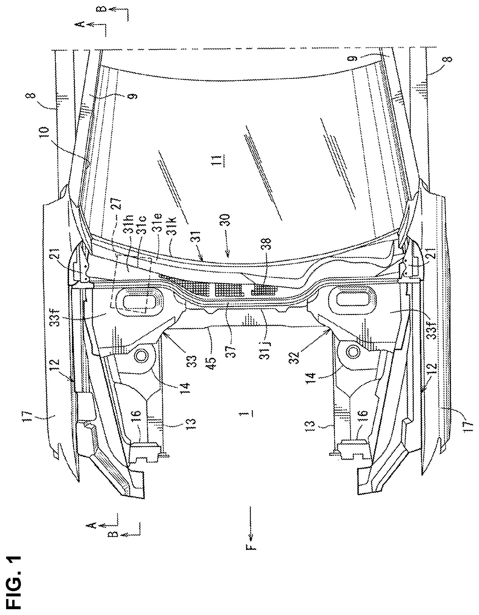 Patent US11772457 Figure 1 – Cowl grille structure of vehicle