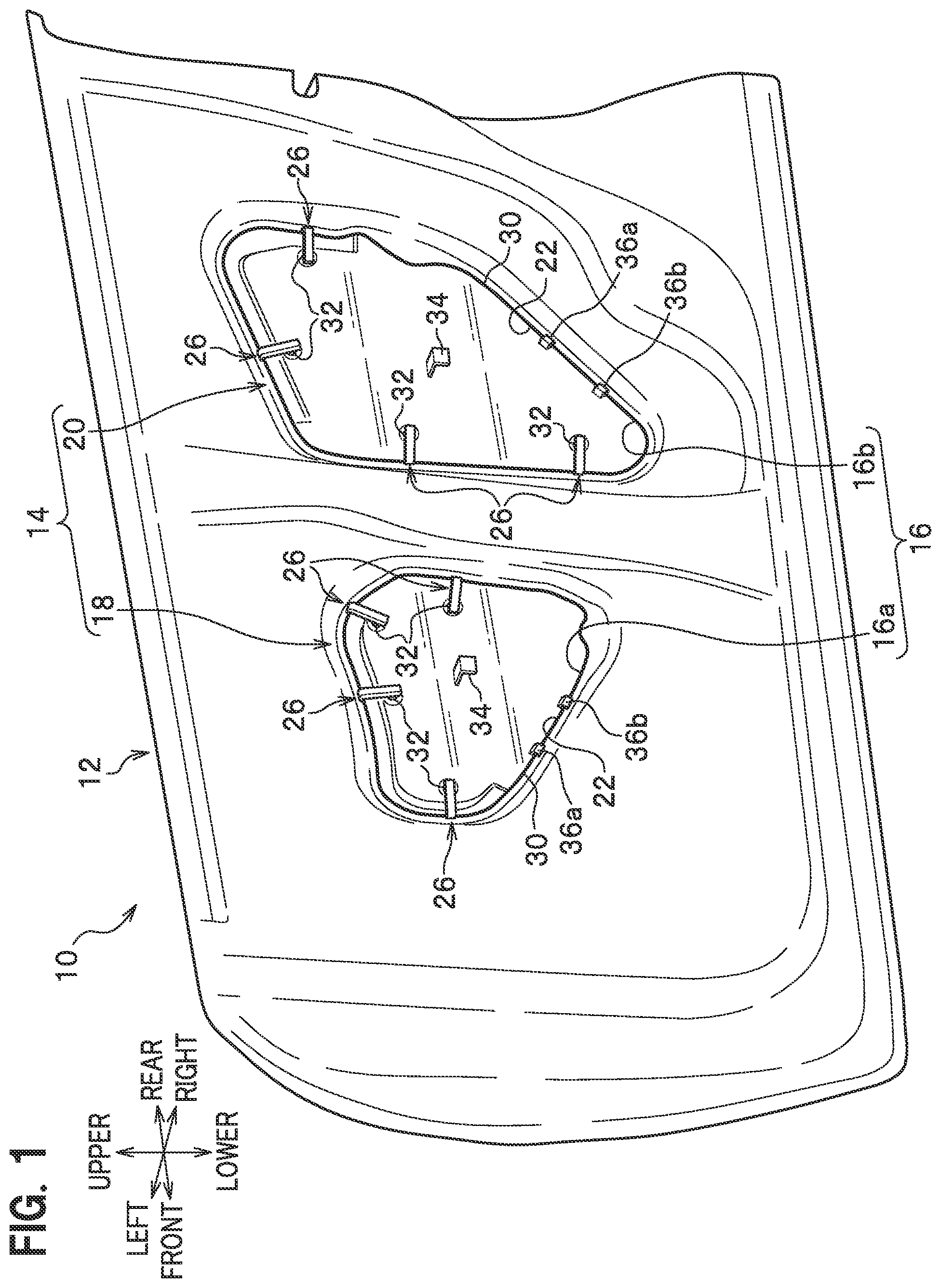 Patent US11772464 Figure 1 – Door structure and method of assembling vehicle door
