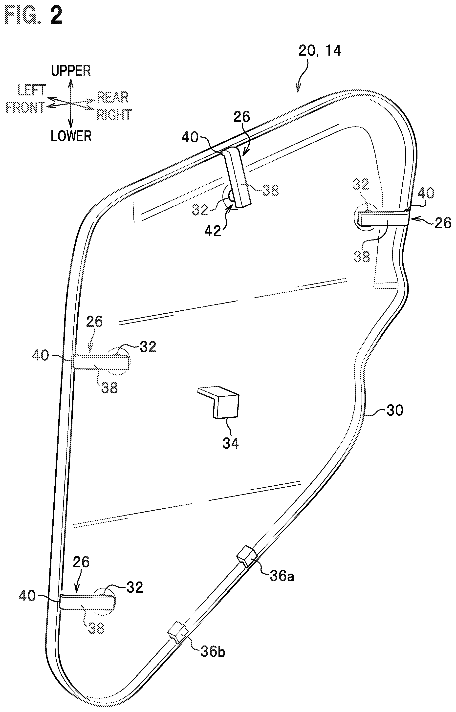 Patent US11772464 Figure 2 – Door structure and method of assembling vehicle door