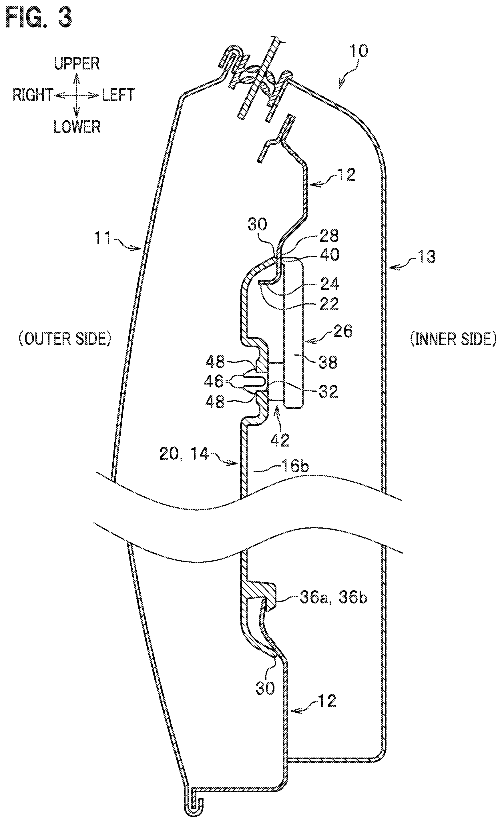 Patent US11772464 Figure 3 – Door structure and method of assembling vehicle door