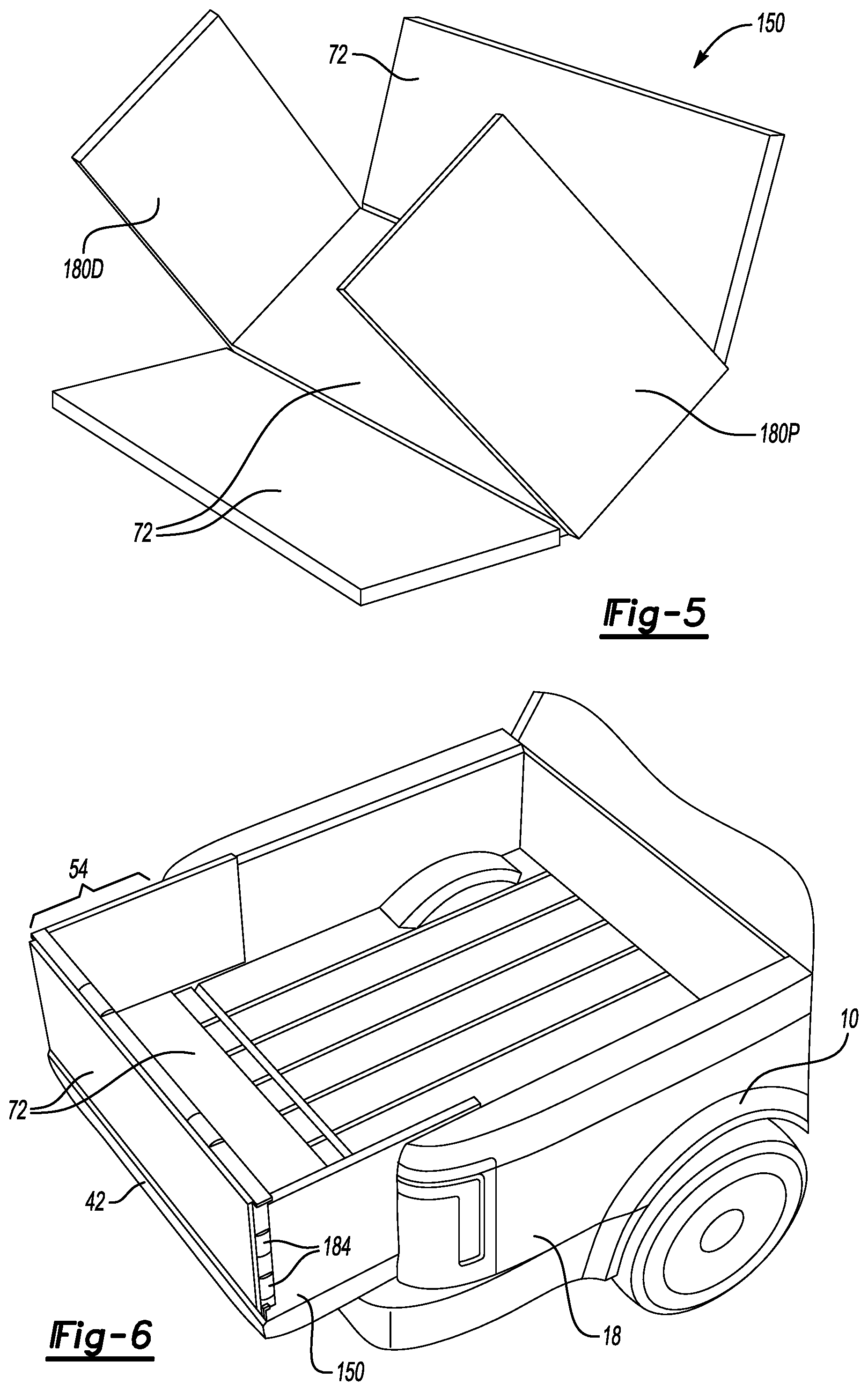 Patent US11772468 Figure 3 – Cargo bed covering and enclosing assembly